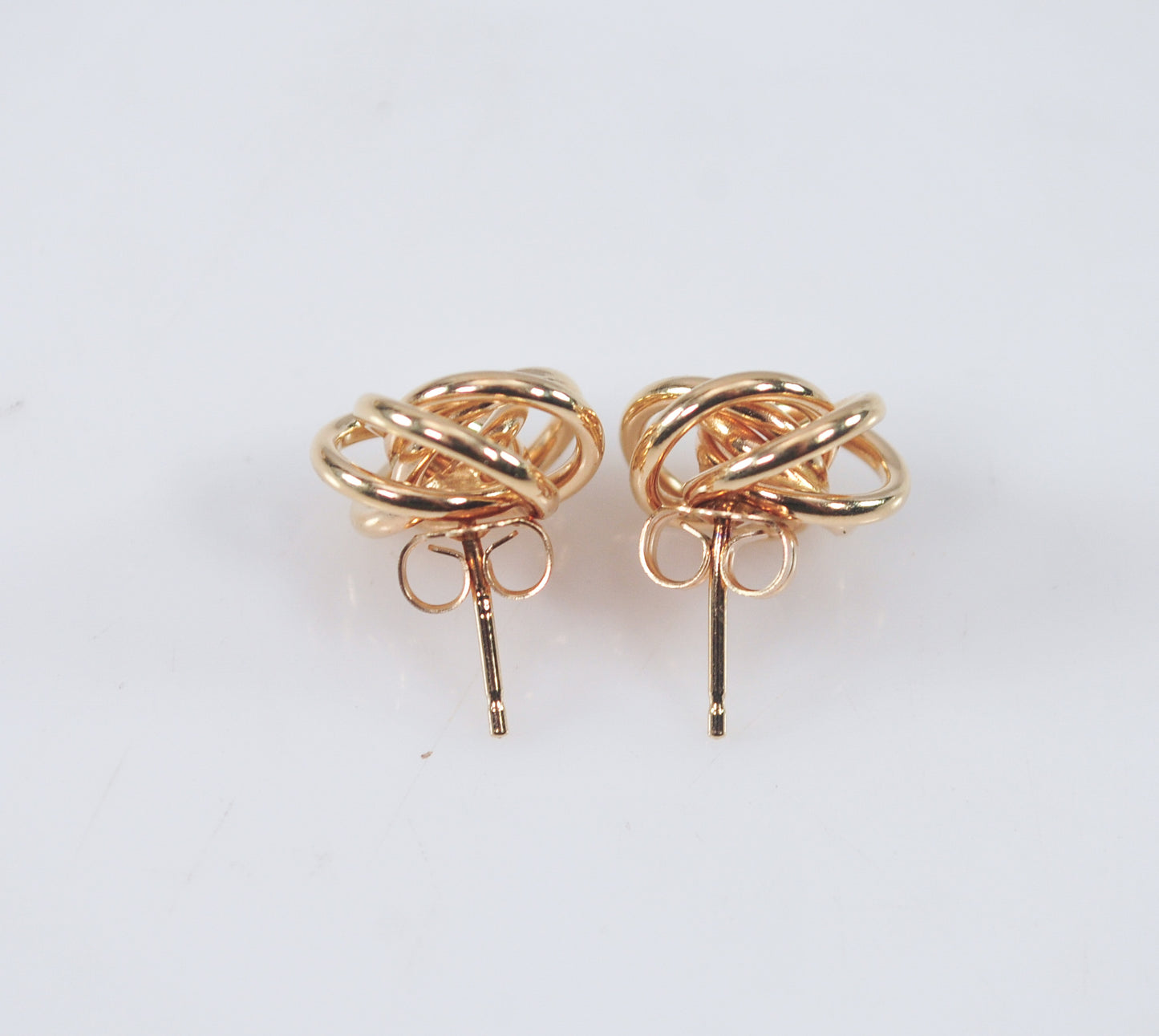 14K Gold Knot Stud Earrings