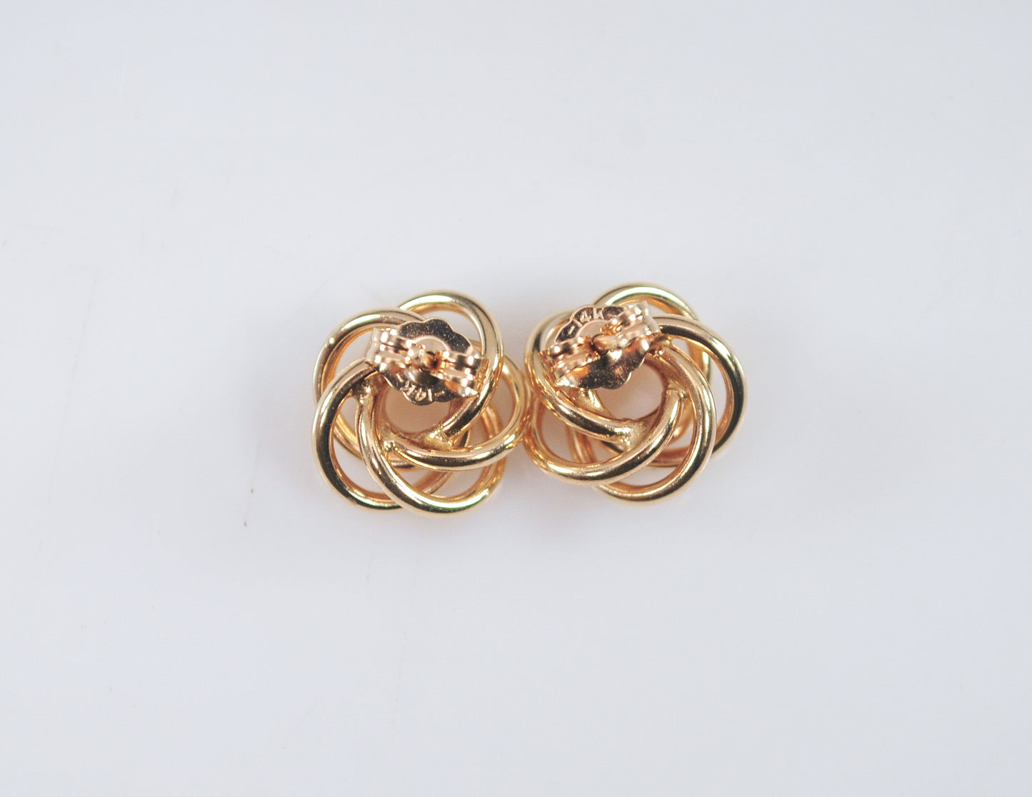 14K Gold Knot Stud Earrings