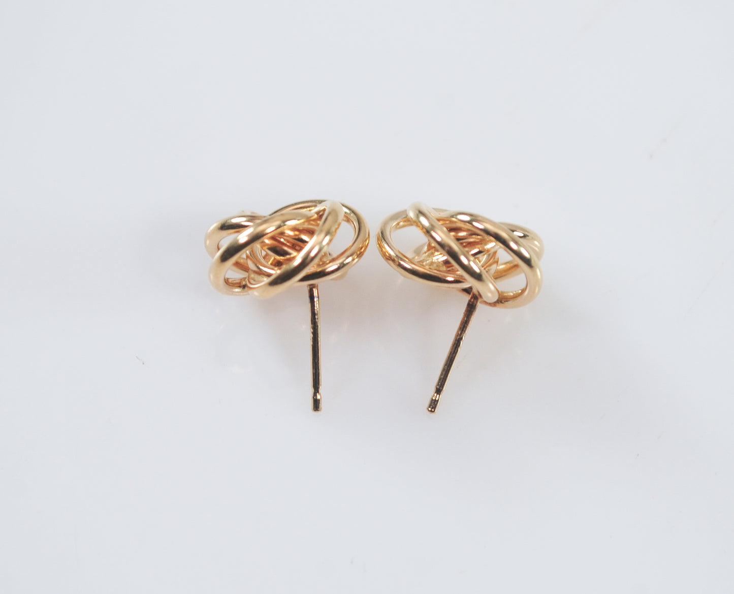 14K Gold Knot Stud Earrings