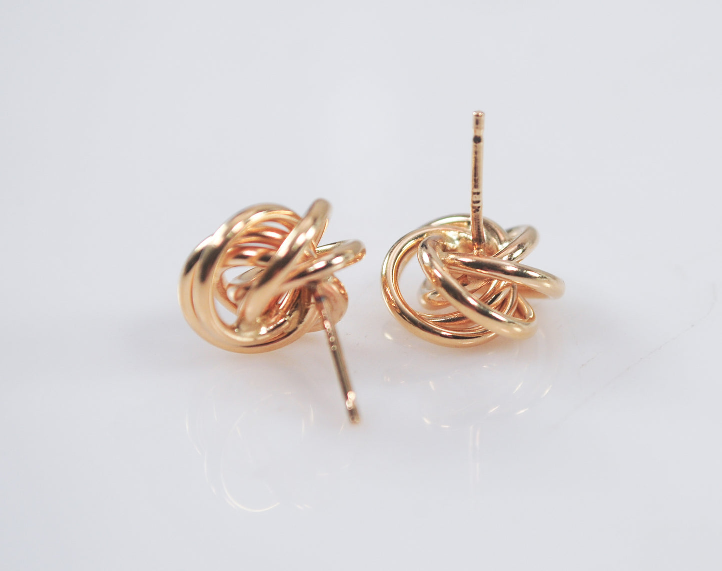 14K Gold Knot Stud Earrings