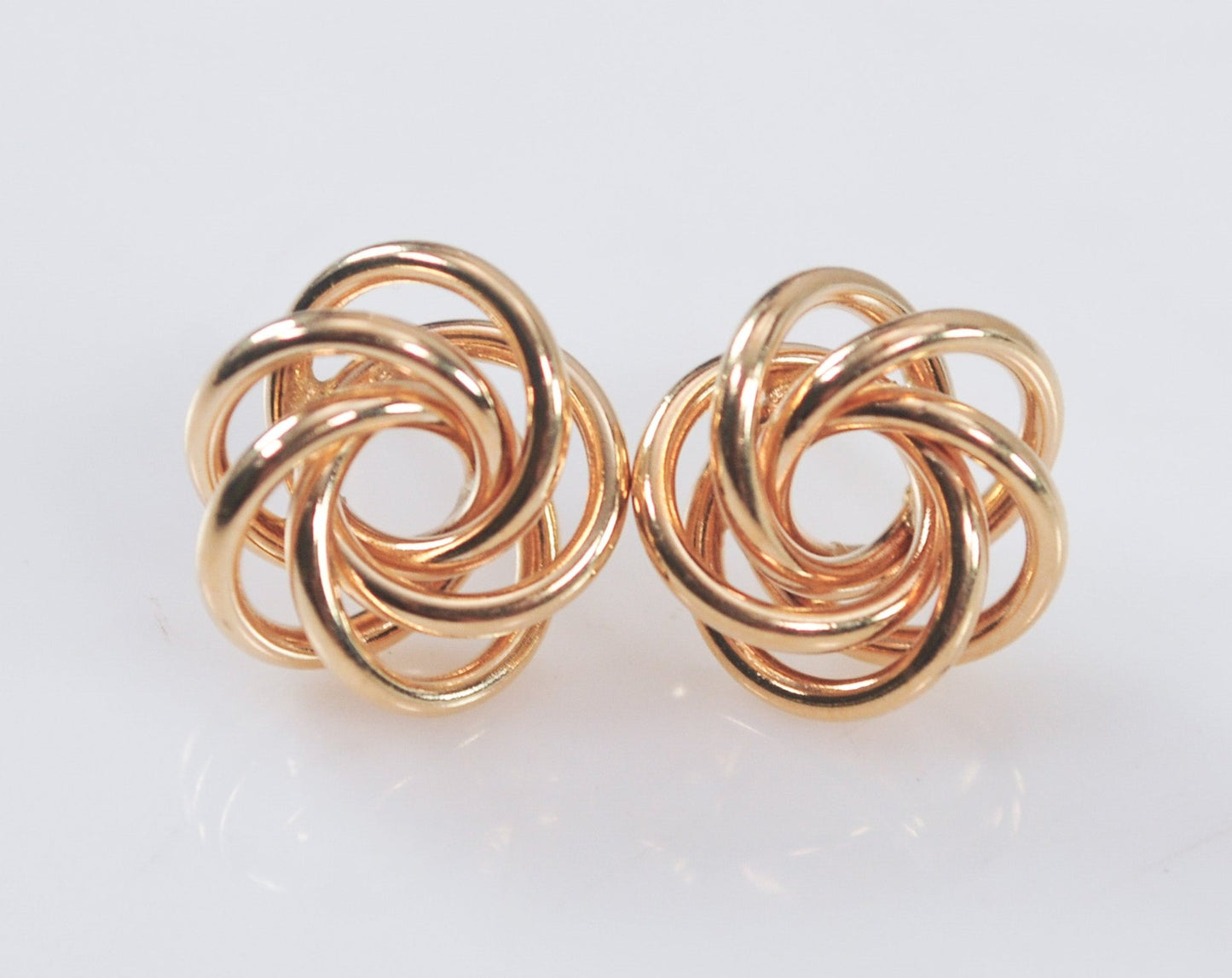 14K Gold Knot Stud Earrings