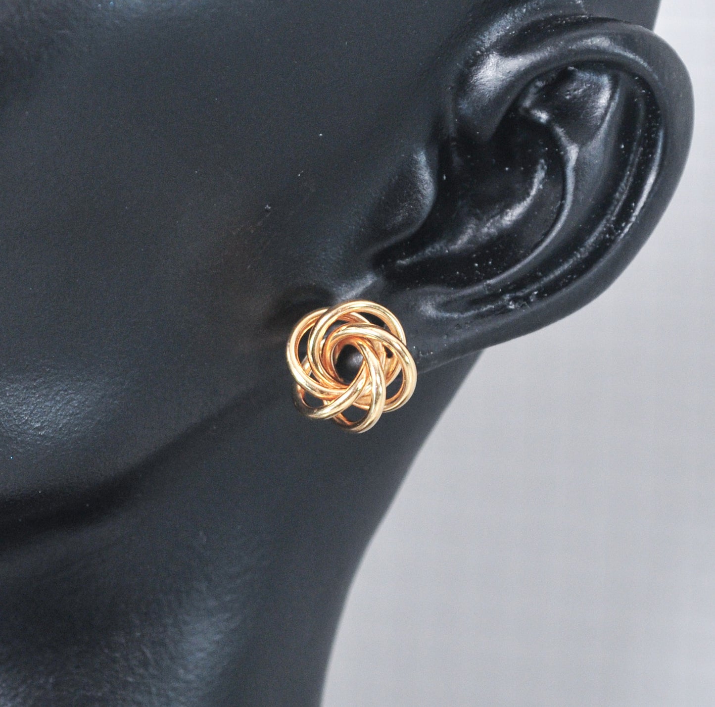 14K Gold Knot Stud Earrings