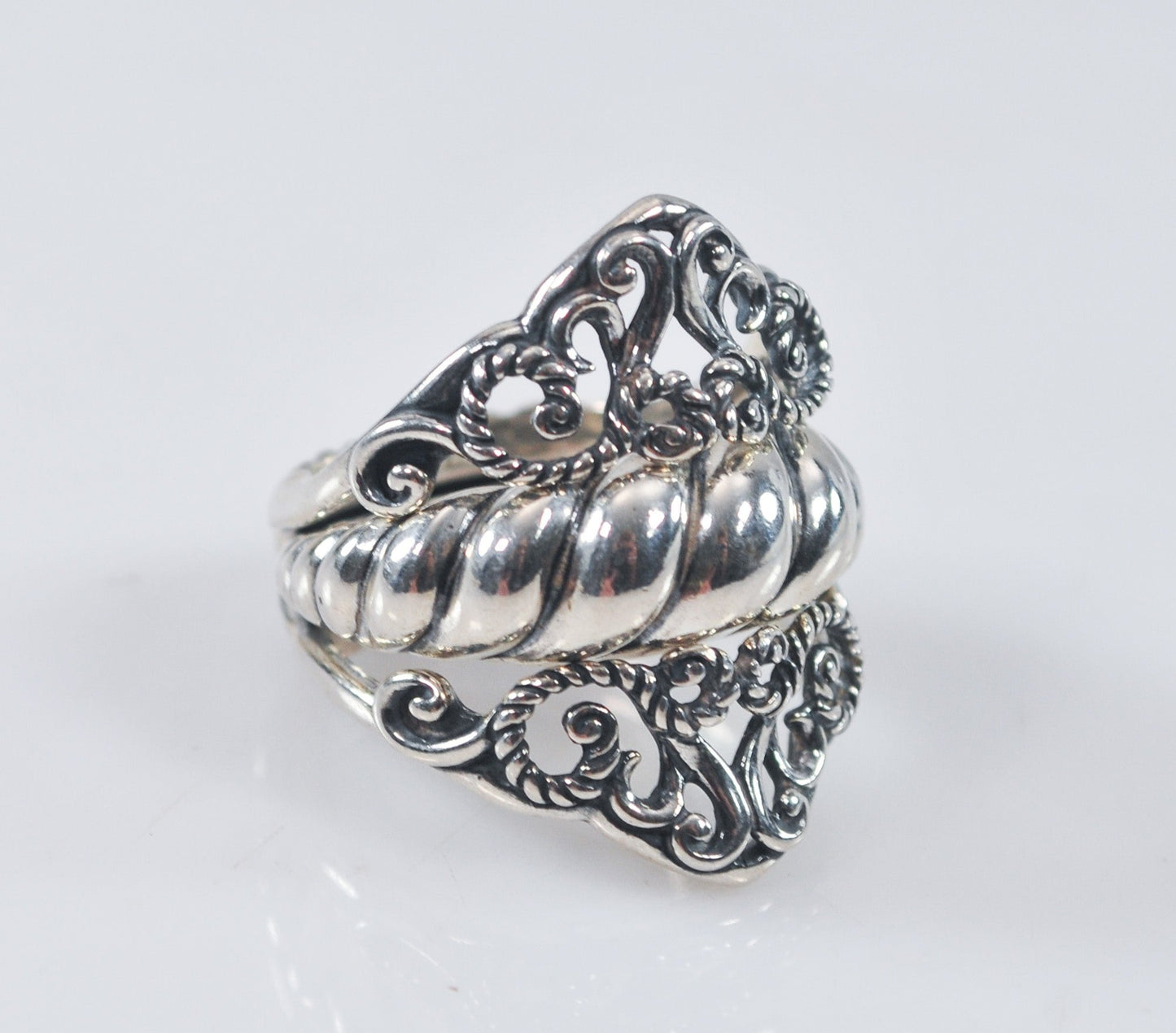 Large Relios Sterling Silver Ring Set