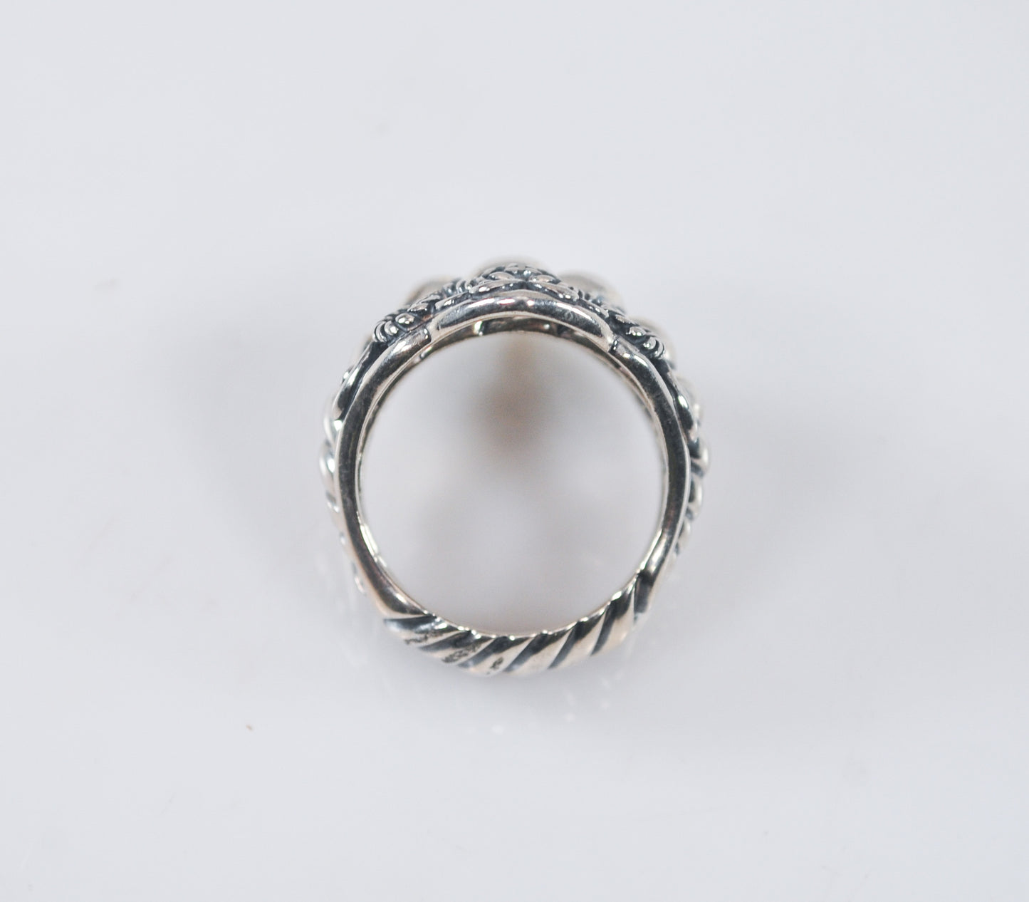 Large Relios Sterling Silver Ring Set