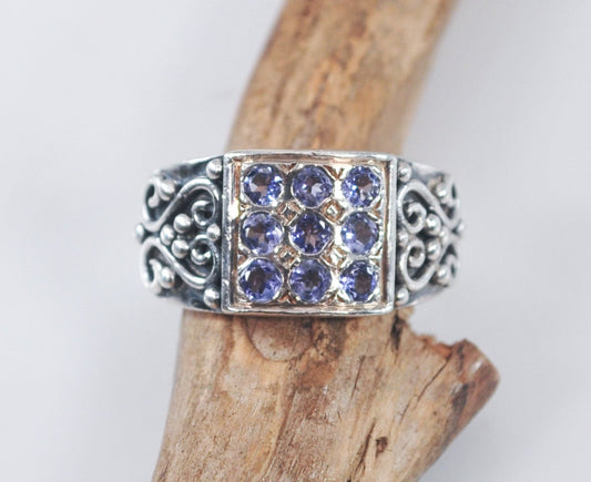 Doug Paulus Sterling Silver Blue Stone Ring