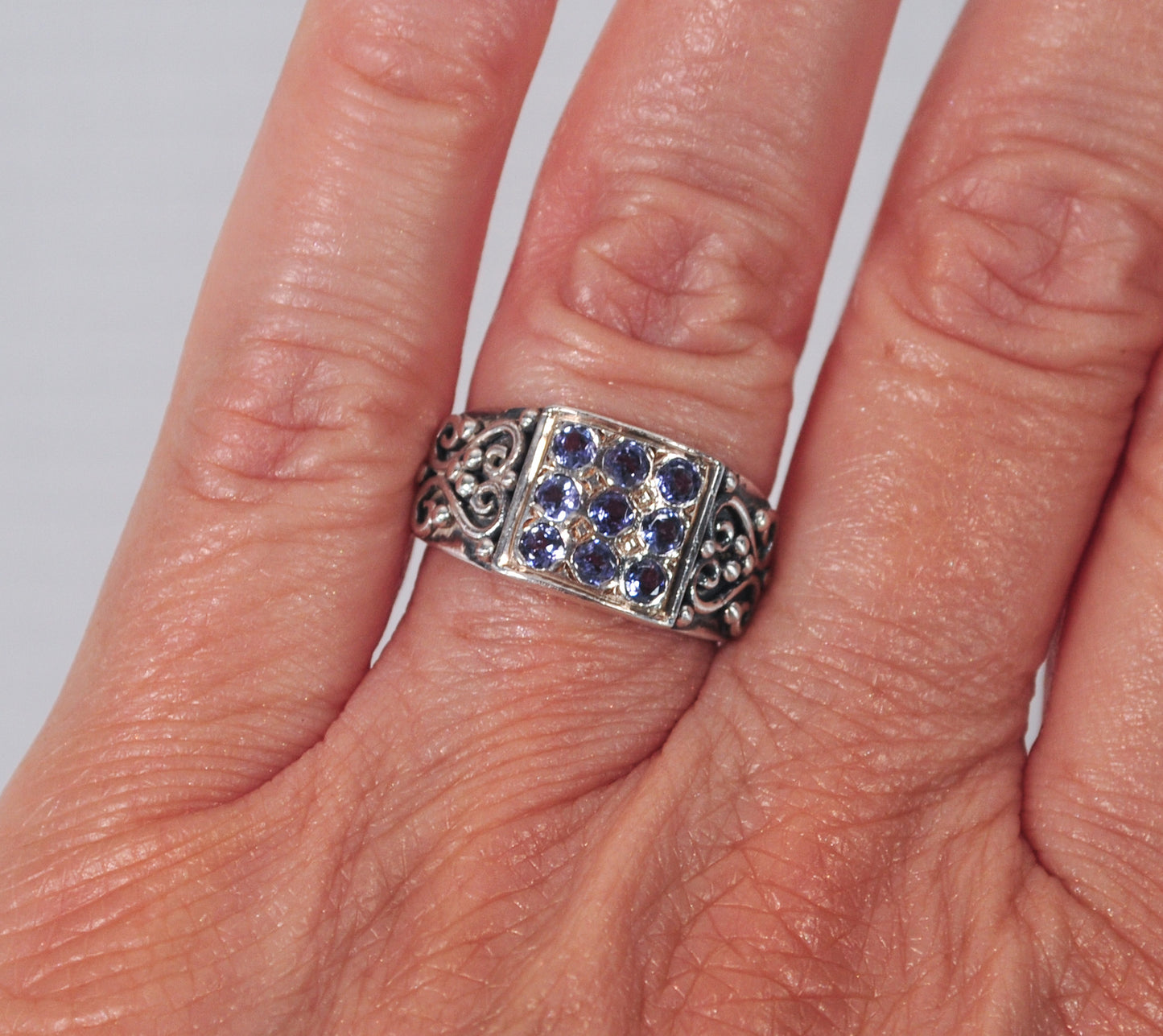 Doug Paulus Sterling Silver Blue Stone Ring