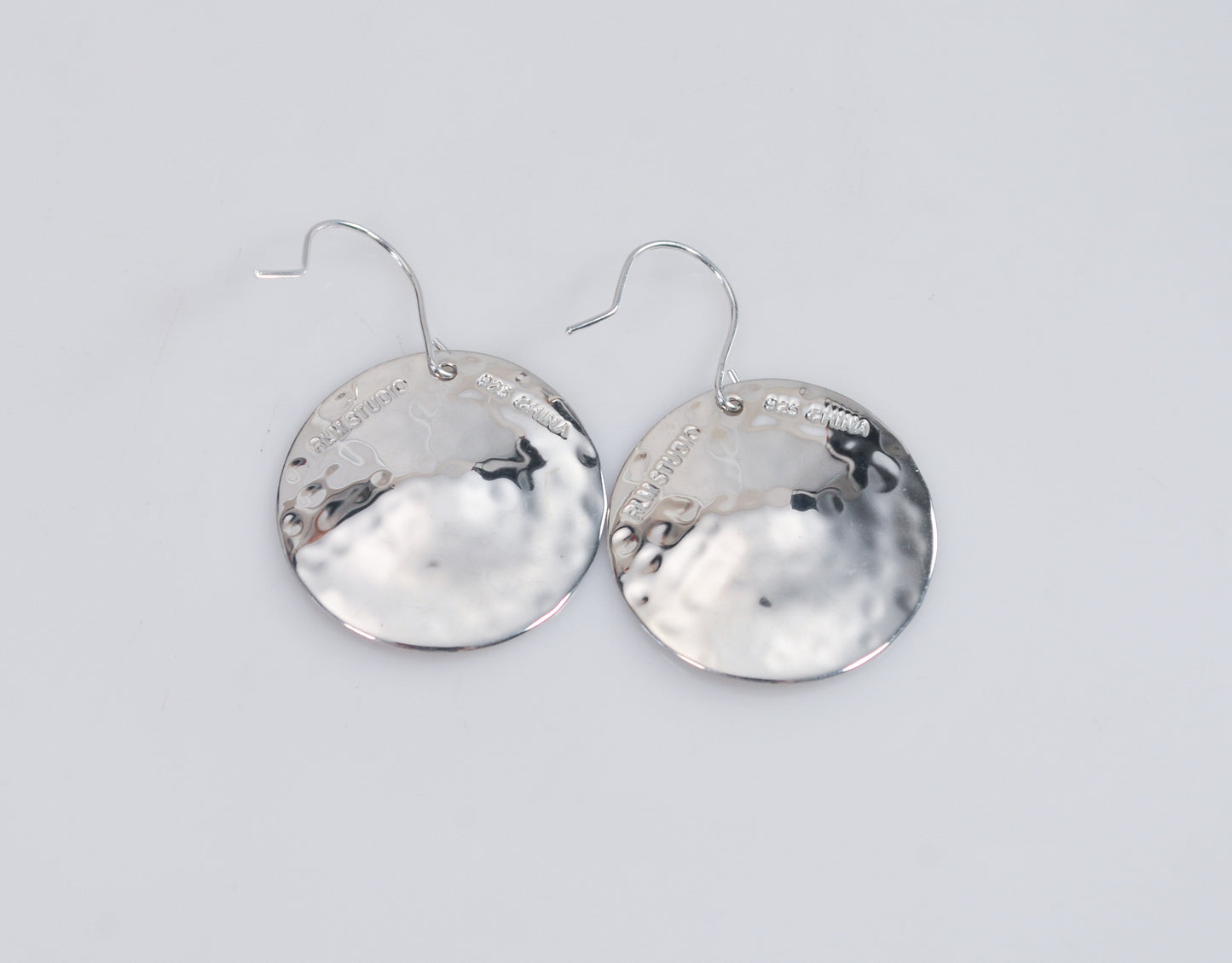 RLM Studio Sterling 925 Hammered Disc Earrings