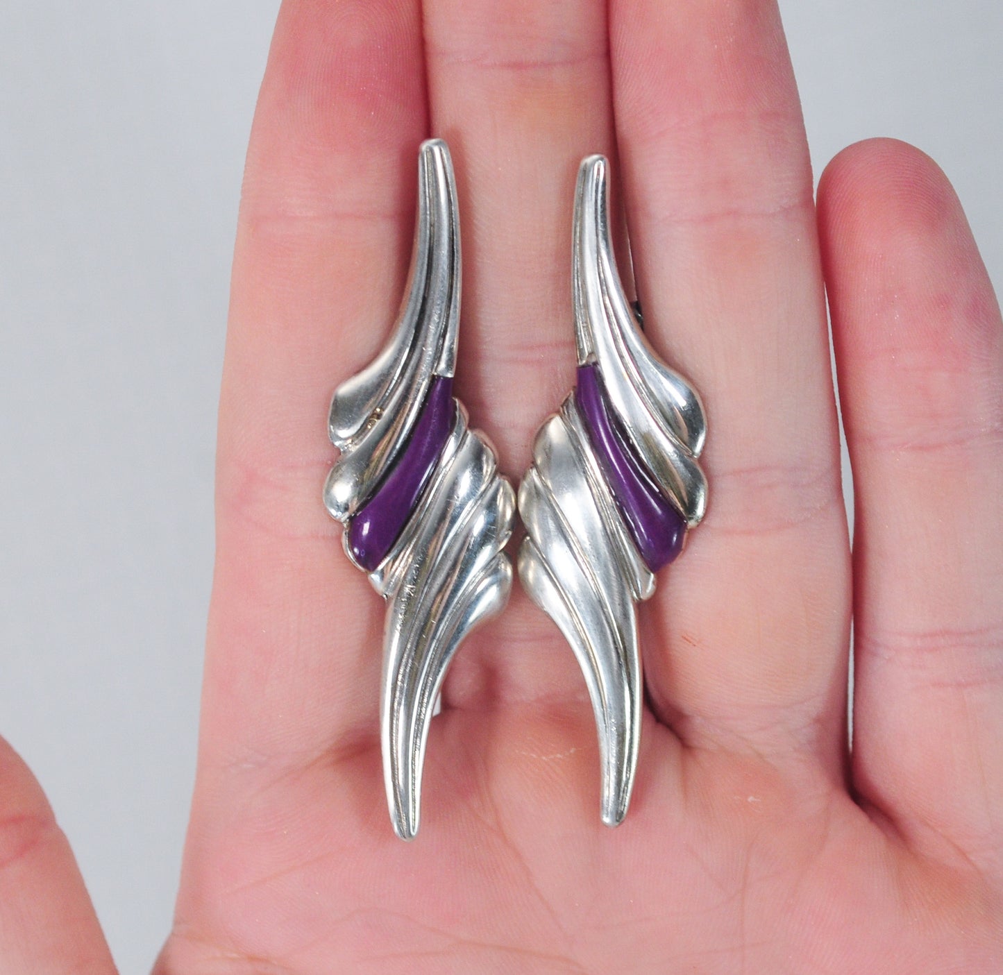 Silver Cloud Sterling Silver Sugilite Earrings