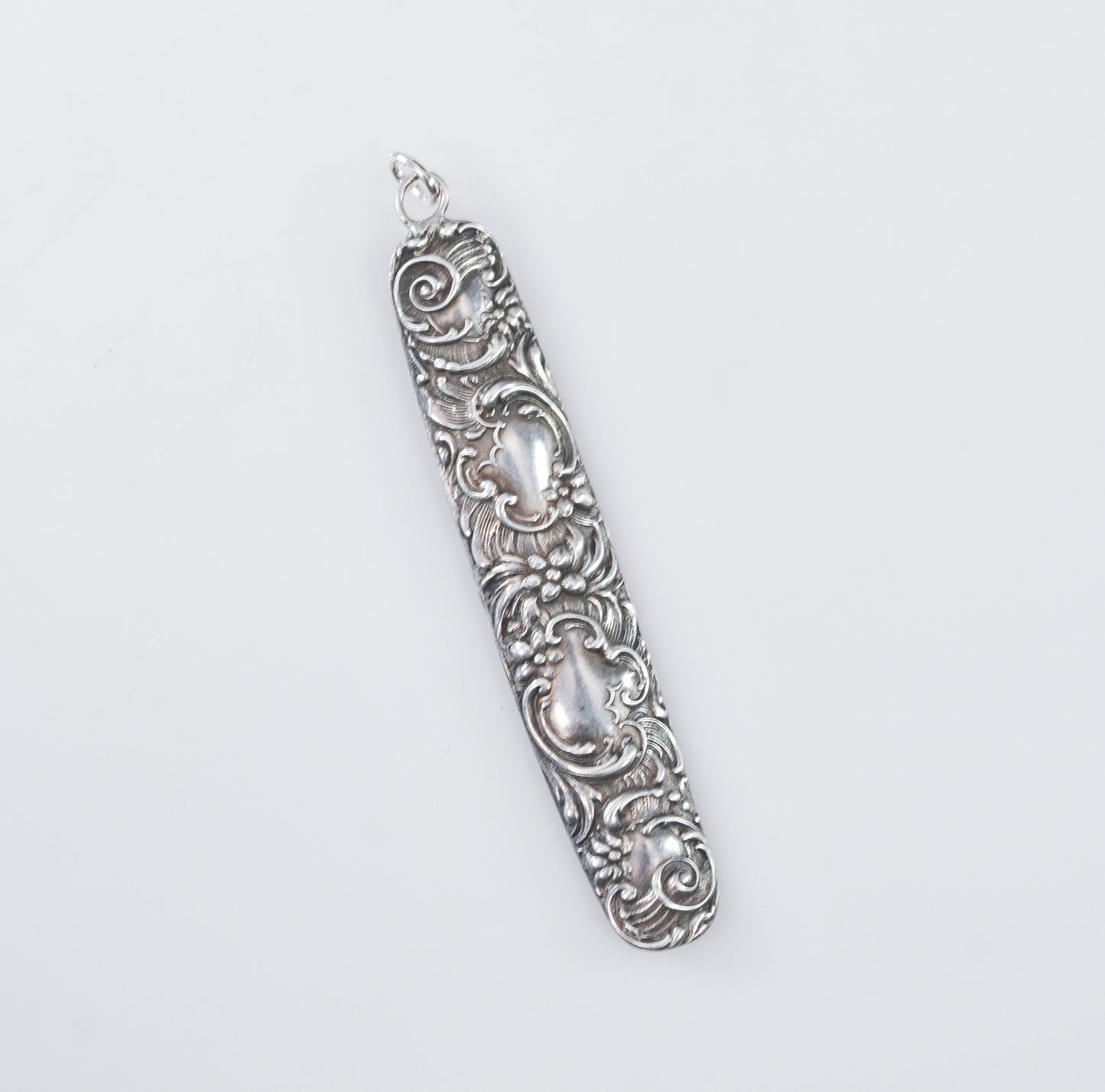 Repurposed Antique Victorian Sterling Silver Sash Slide Pendant