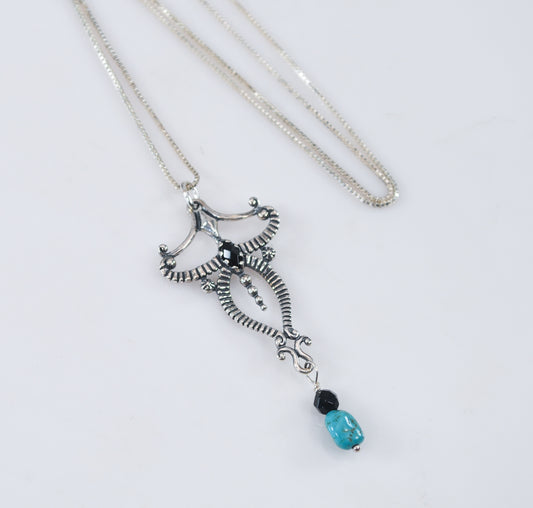 Repurposed Carolyn Pollack Relios Turquoise Necklace