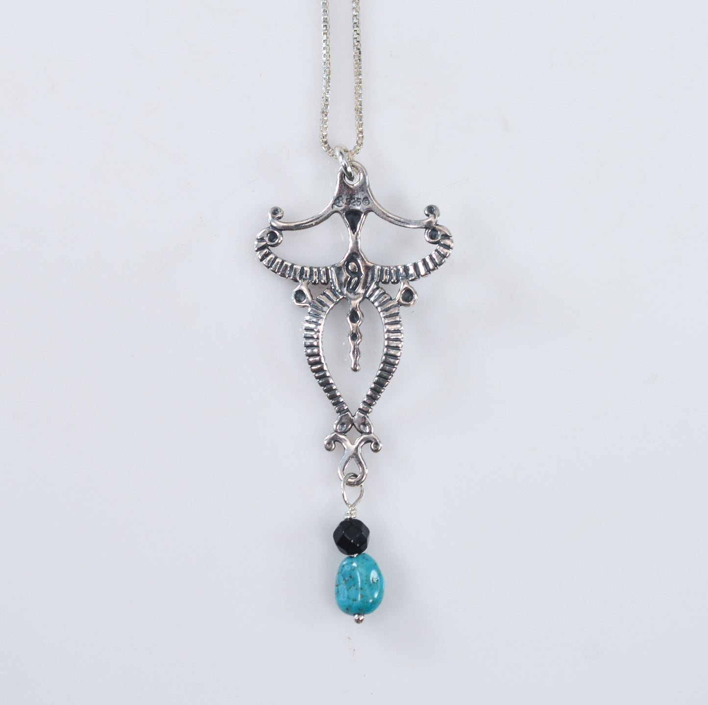 Repurposed Carolyn Pollack Relios Turquoise Necklace