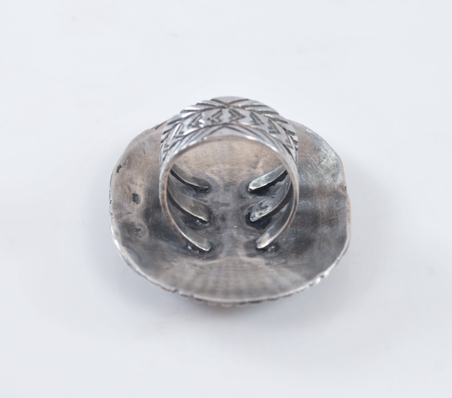 Huge Navajo Sterling Silver Concho Ring