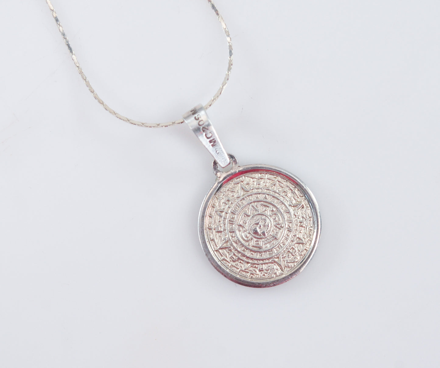 925 Mexico Mayan Calendar Necklace