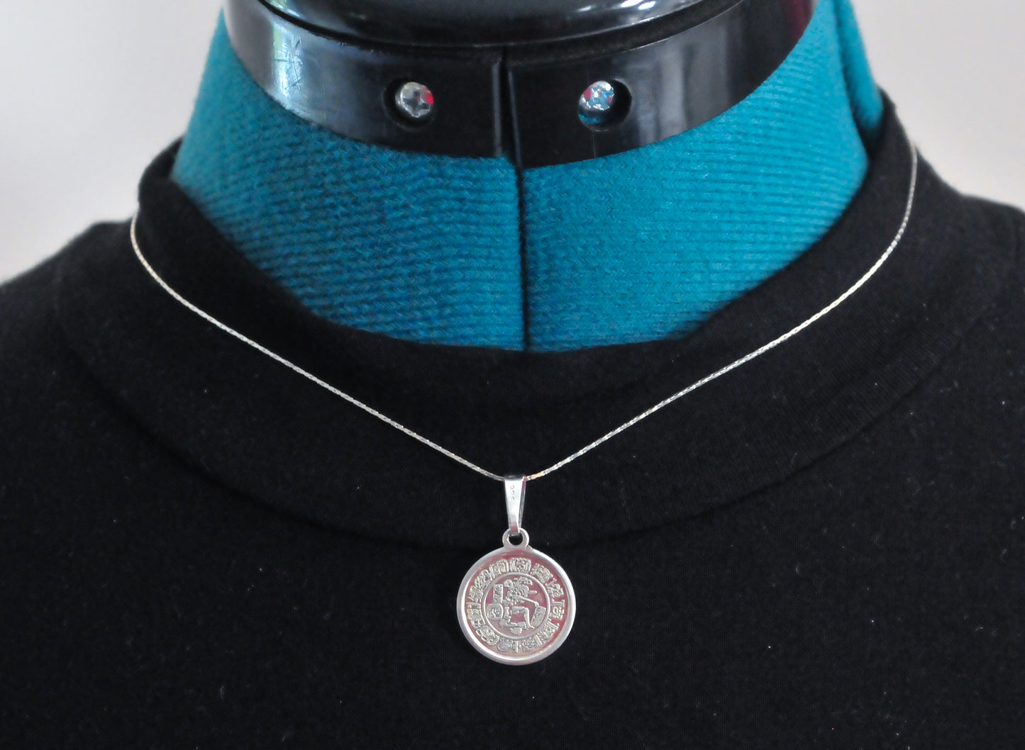 925 Mexico Mayan Calendar Necklace