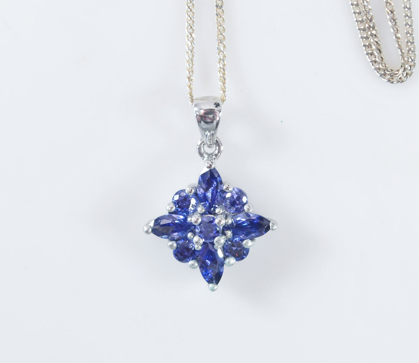 Sterling Silver Iolite Necklace