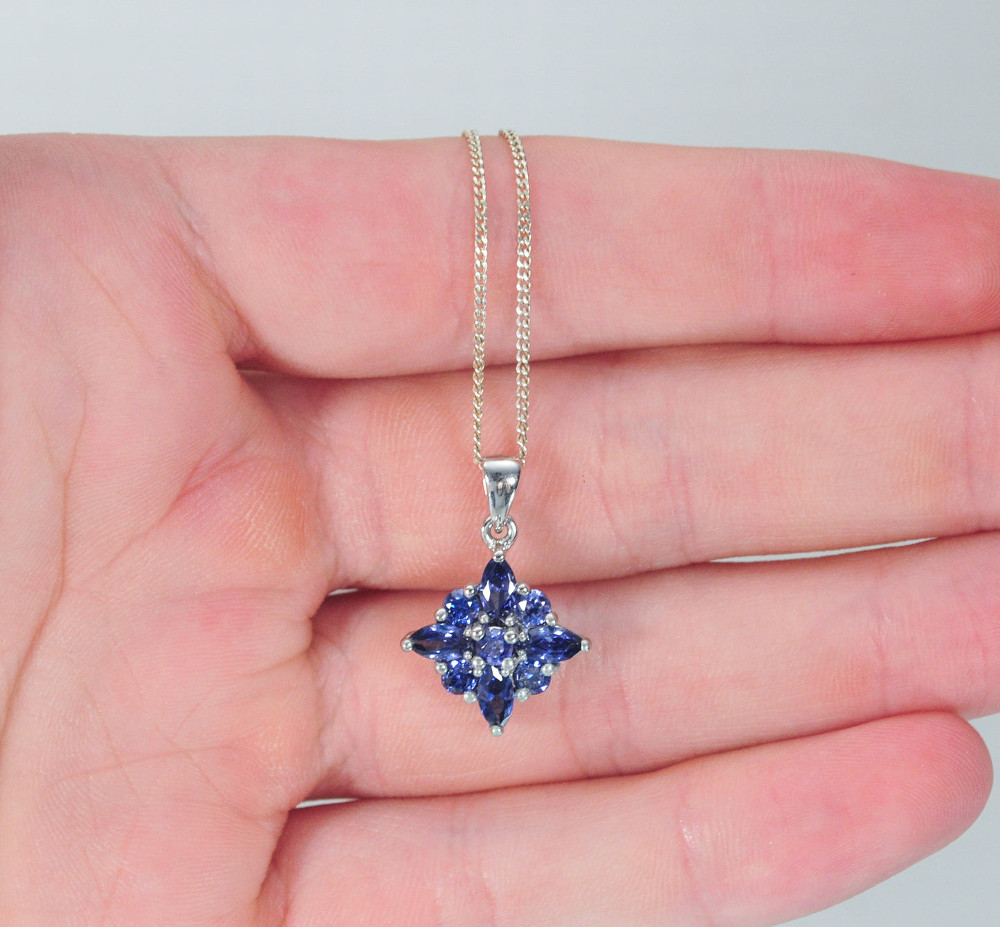 Sterling Silver Iolite Necklace