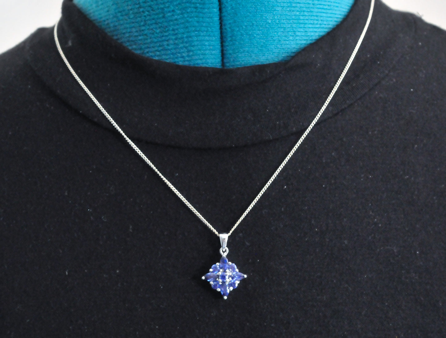 Sterling Silver Iolite Necklace