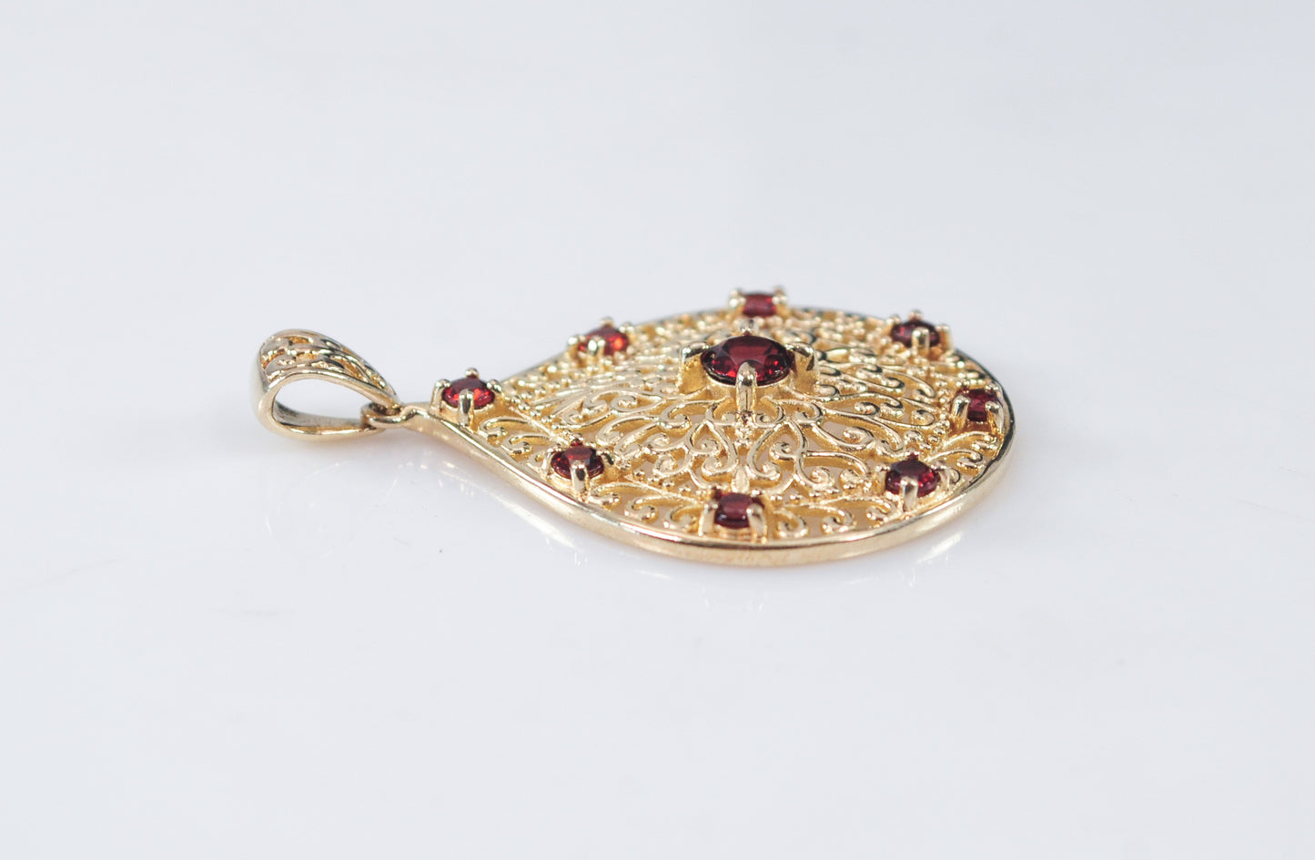 Ross Simons Gold over Sterling Garnet Pendant