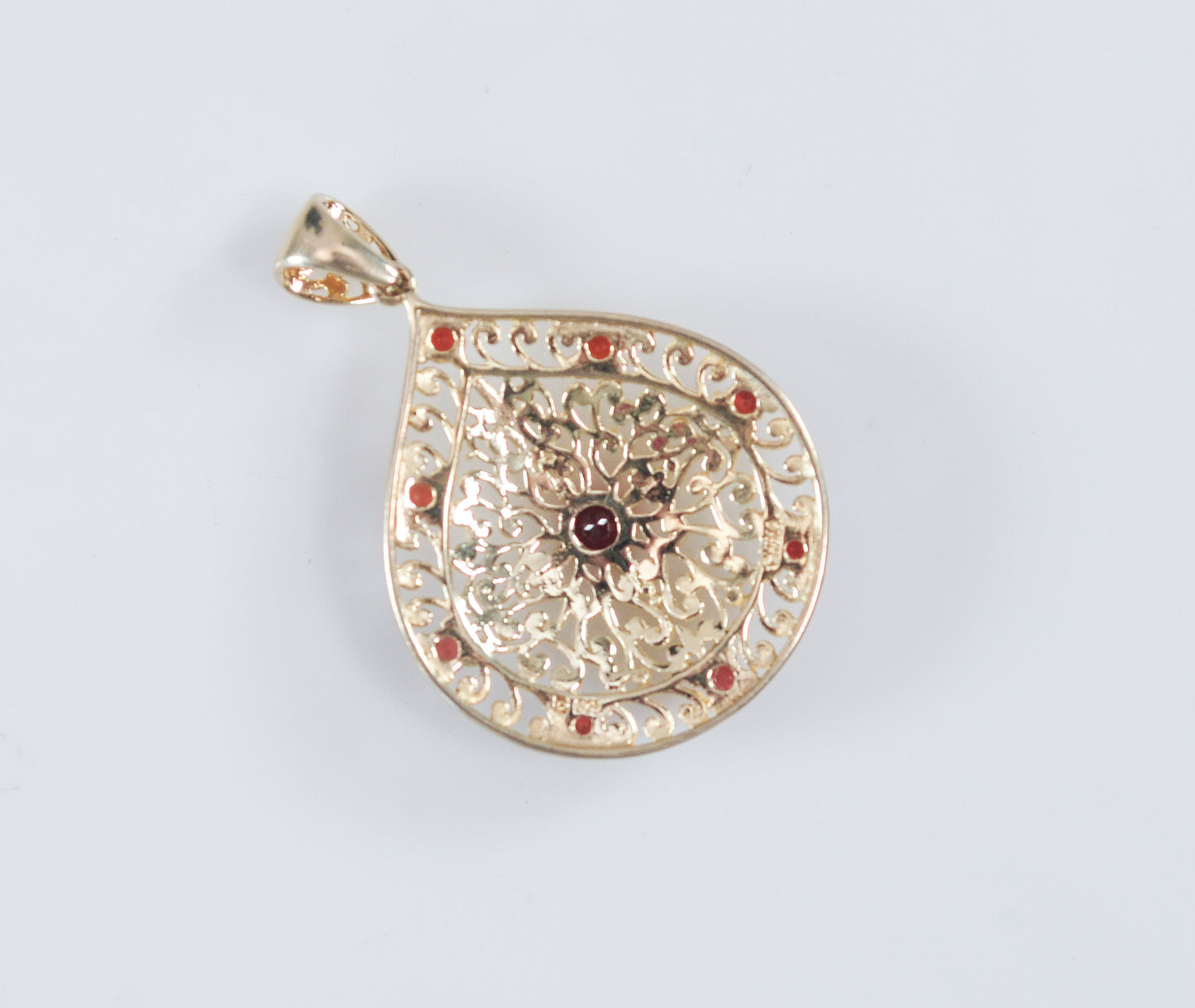 Ross Simons Gold over Sterling Garnet Pendant