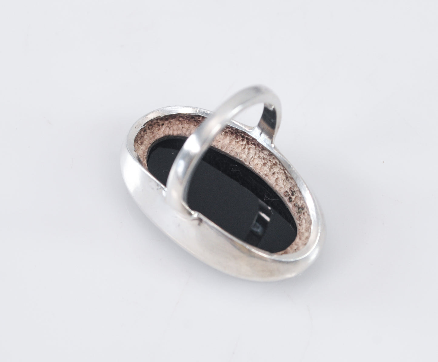 Long 925 Sterling Silver Black Onyx Marcasite Ring