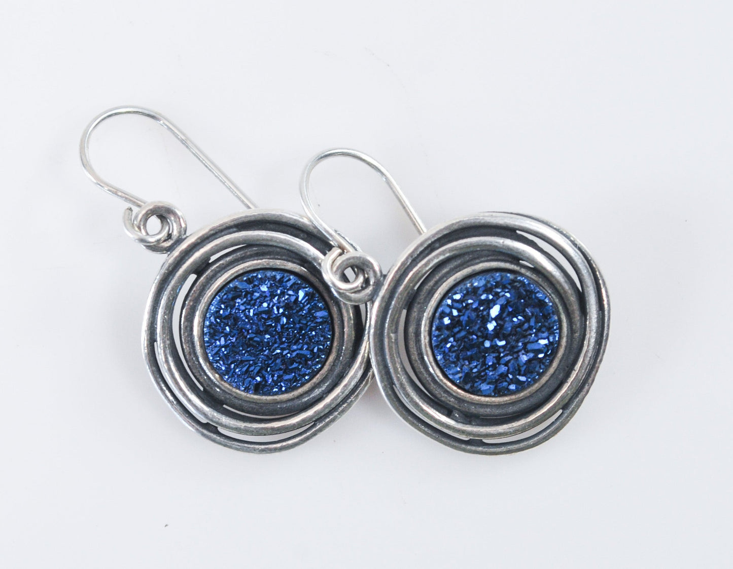 Modernist Or Paz Creations Sterling Silver Druzy Earrings