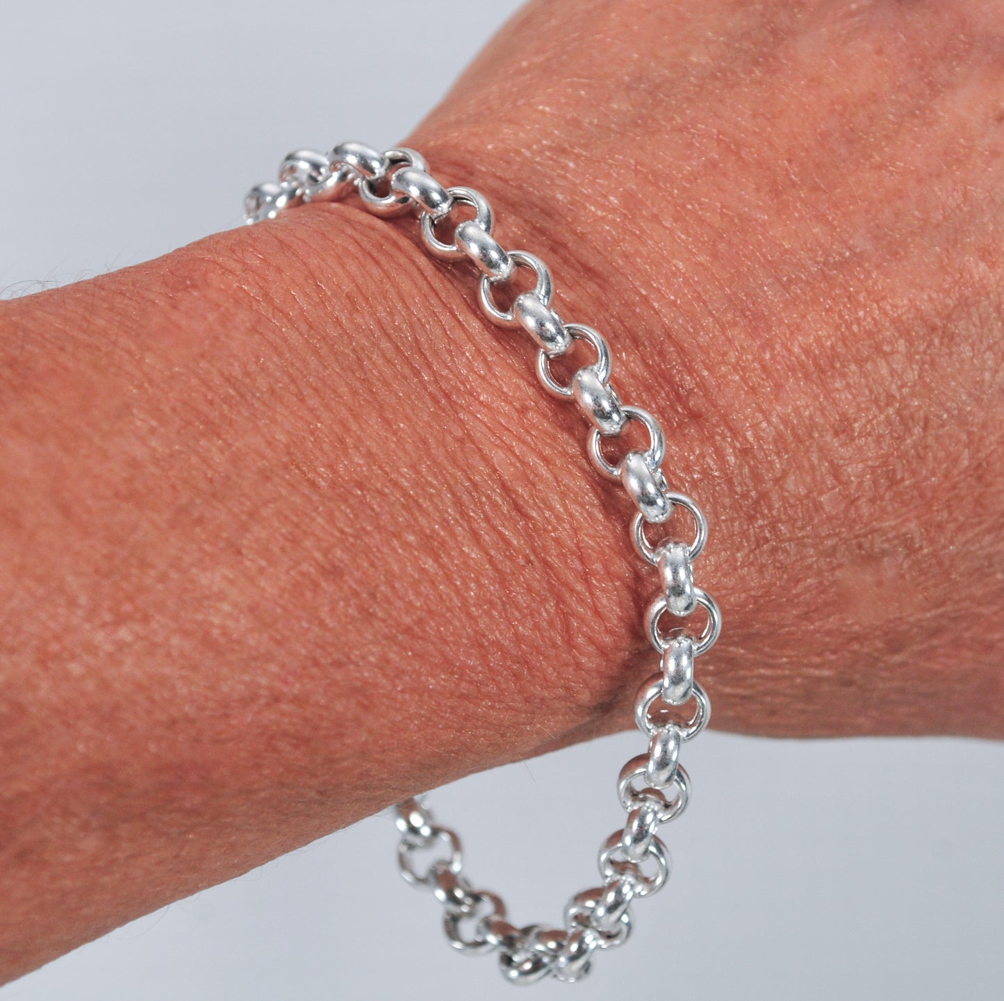 Sterling Silver 6.5mm Rolo Bracelet