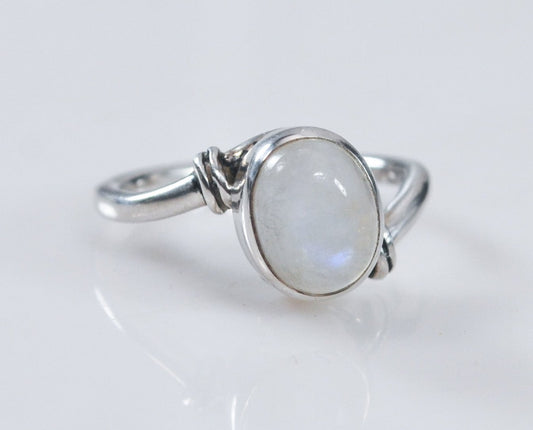 Arya Sterling Silver Moonstone Ring