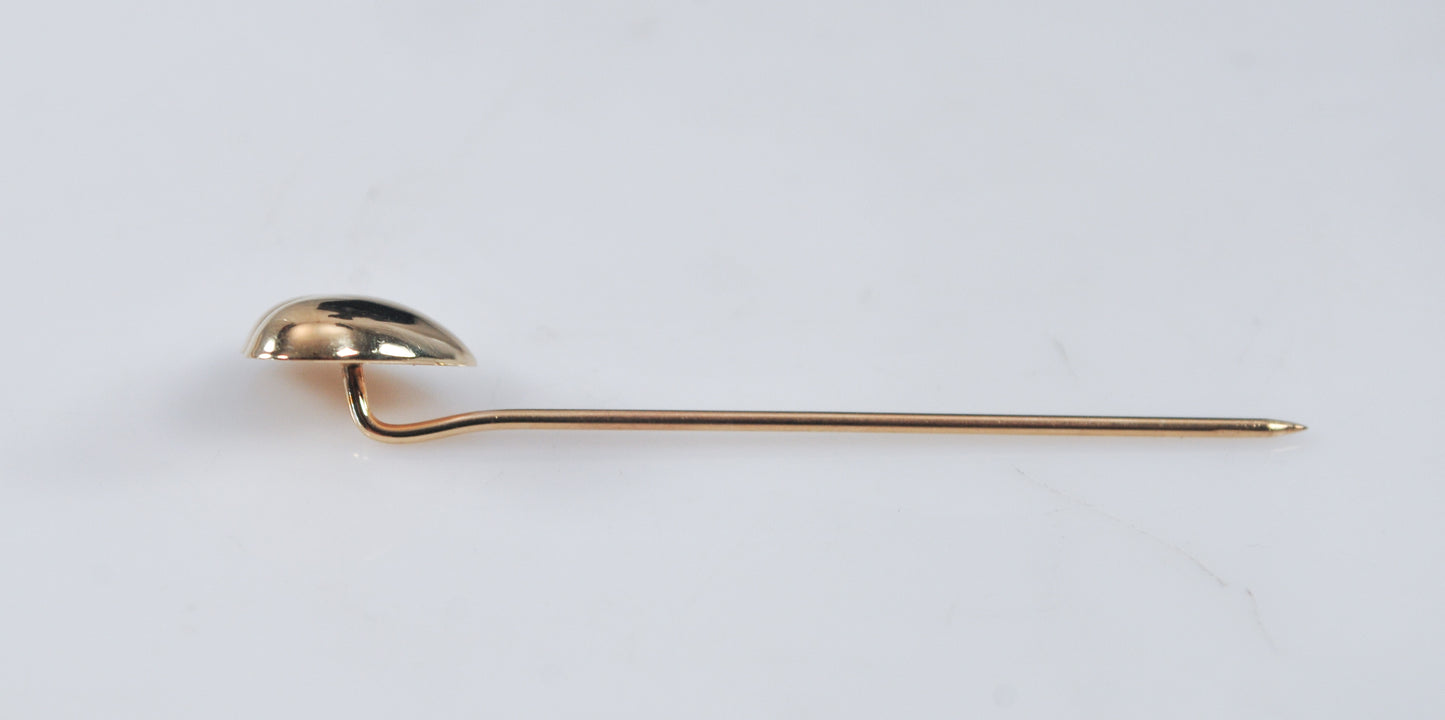 Vintage 14K Gold Heart Stick Pin