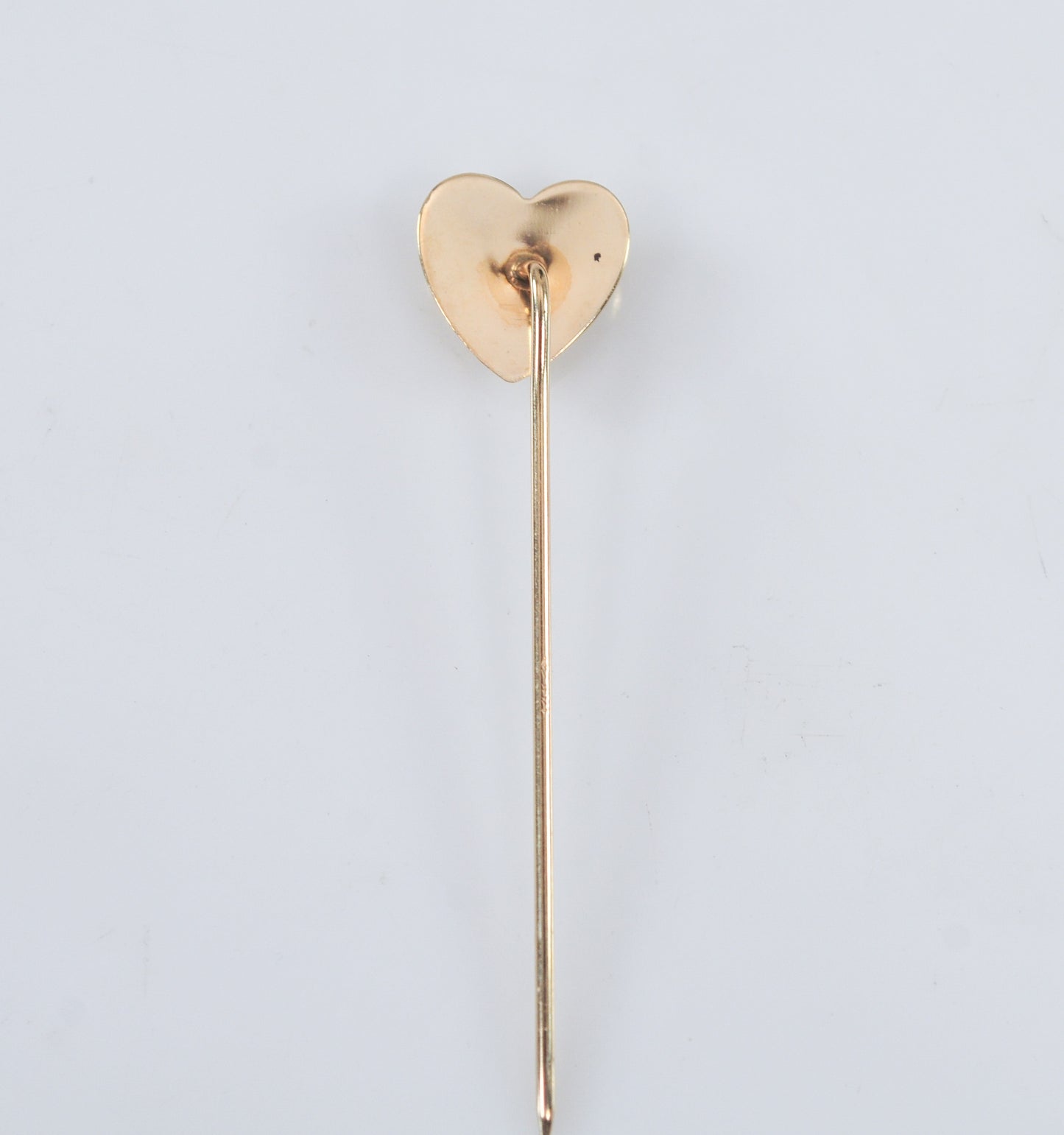 Vintage 14K Gold Heart Stick Pin