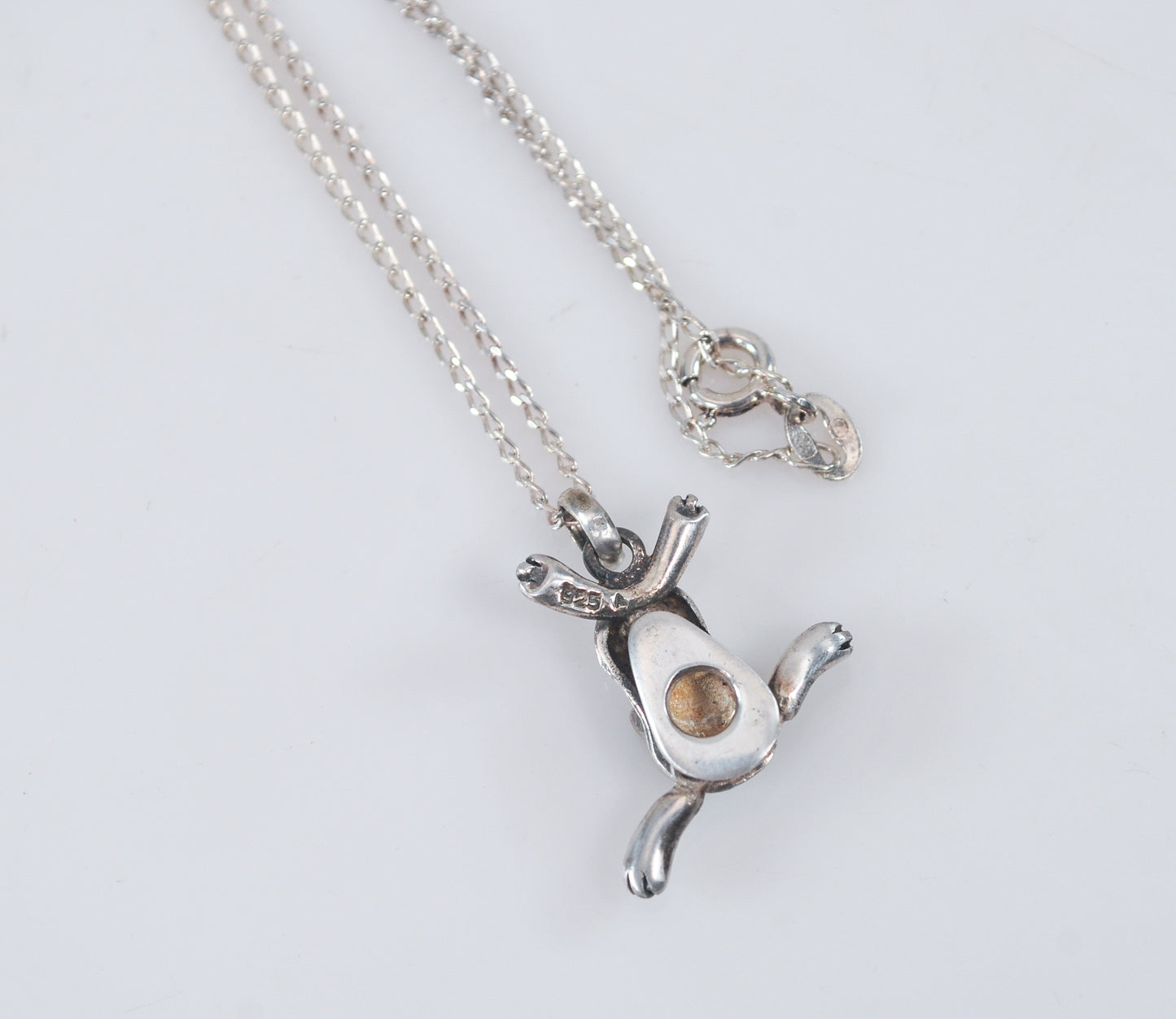 Sterling Silver Articulated Cat Necklace