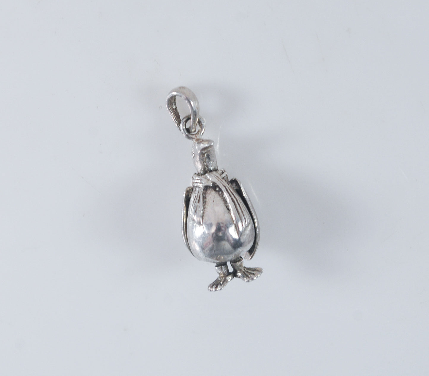 Articulated Sterling Silver Penguin Pendant or Charm