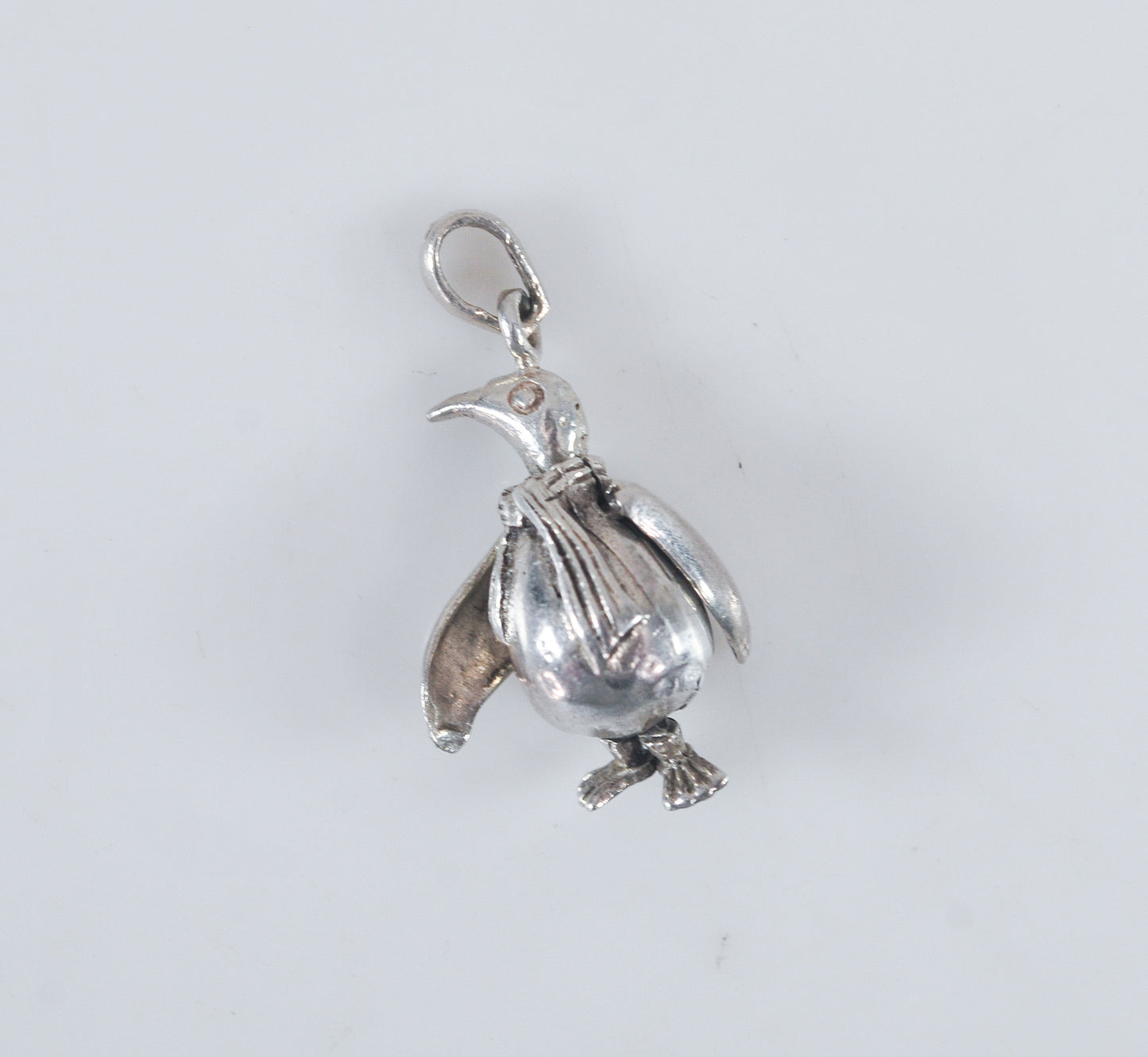 Articulated Sterling Silver Penguin Pendant or Charm