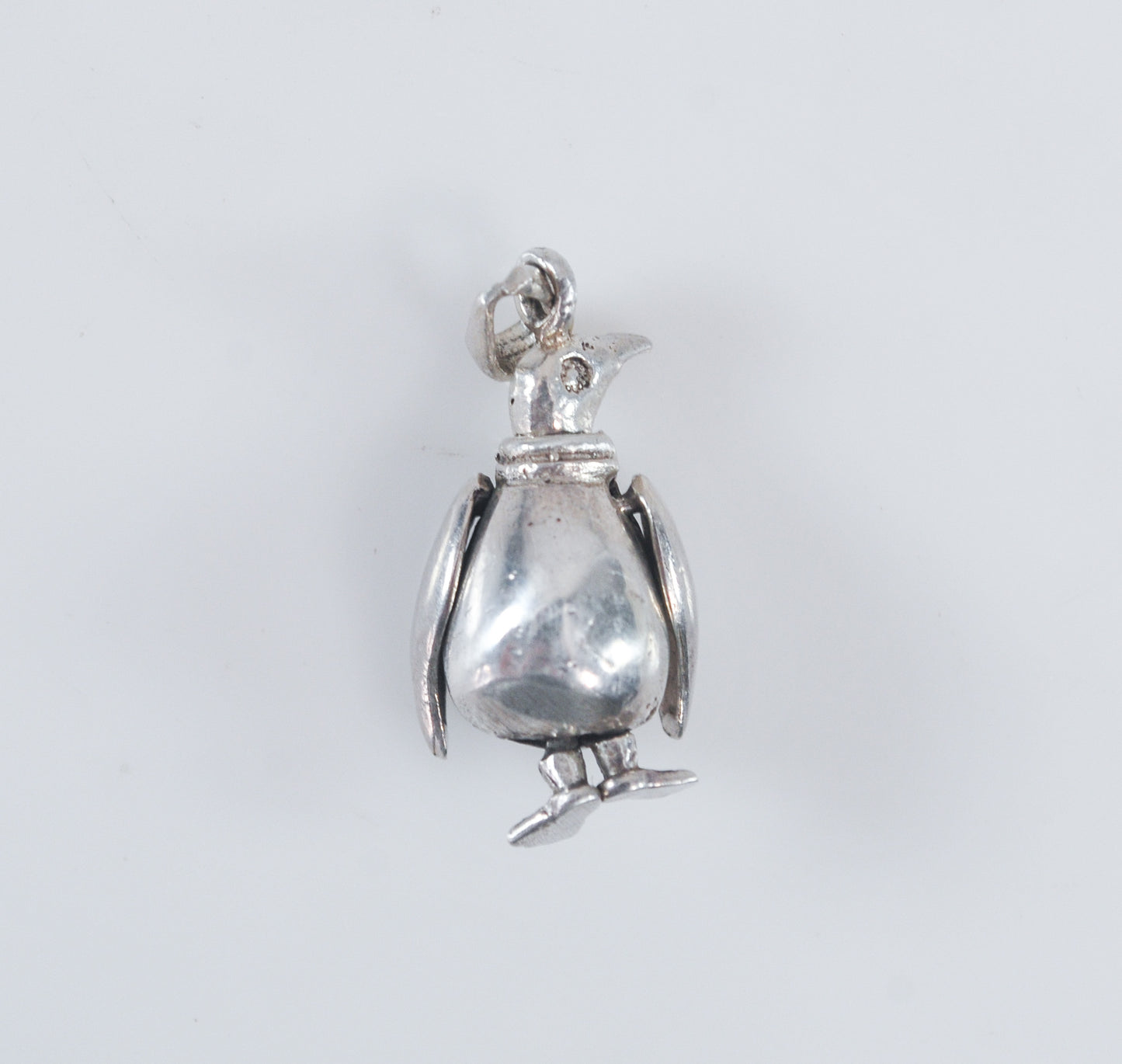 Articulated Sterling Silver Penguin Pendant or Charm