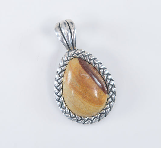 Carolyn Pollack Sterling Silver Jasper Enhancer Pendant