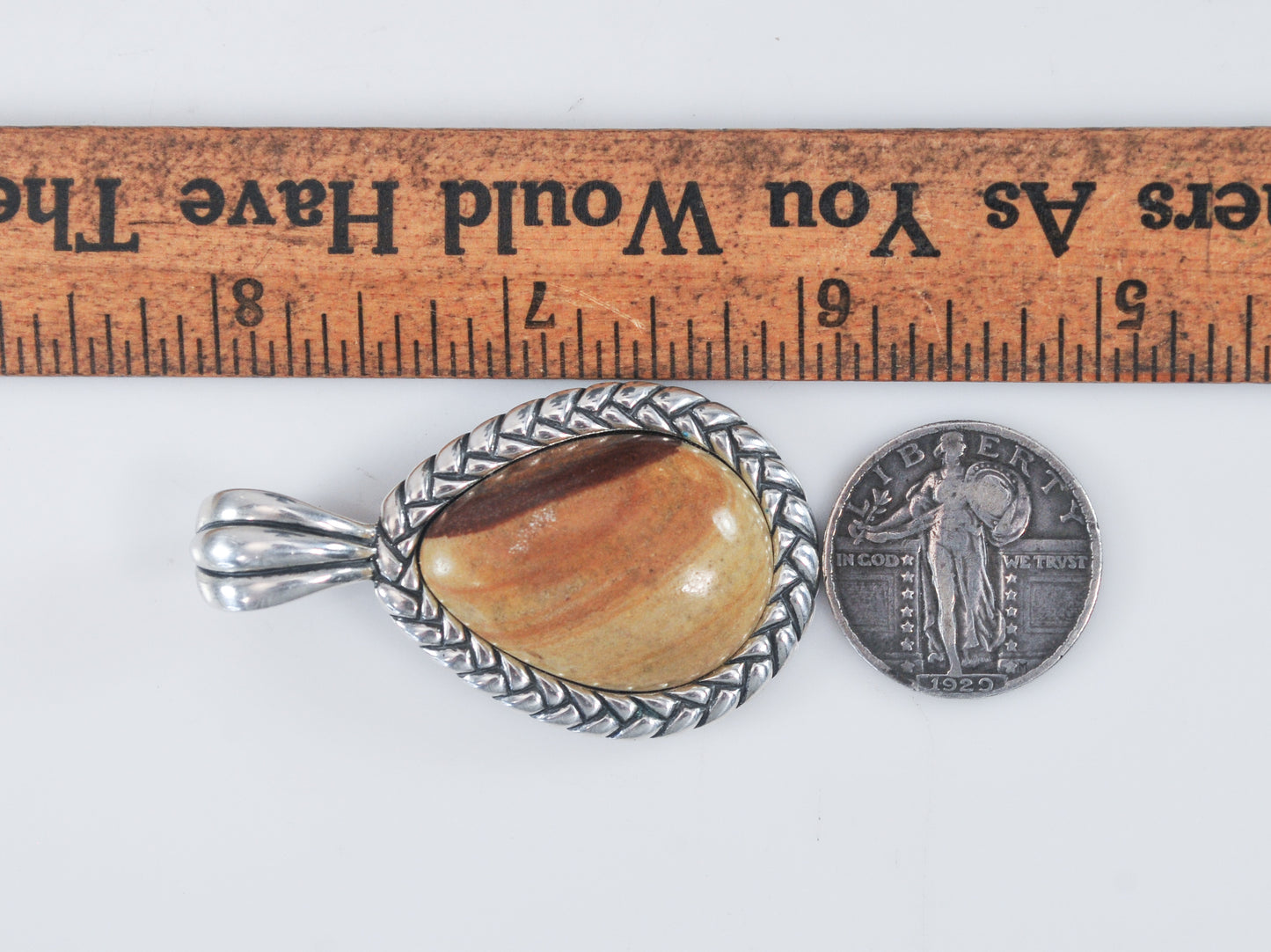 Carolyn Pollack Sterling Silver Jasper Enhancer Pendant