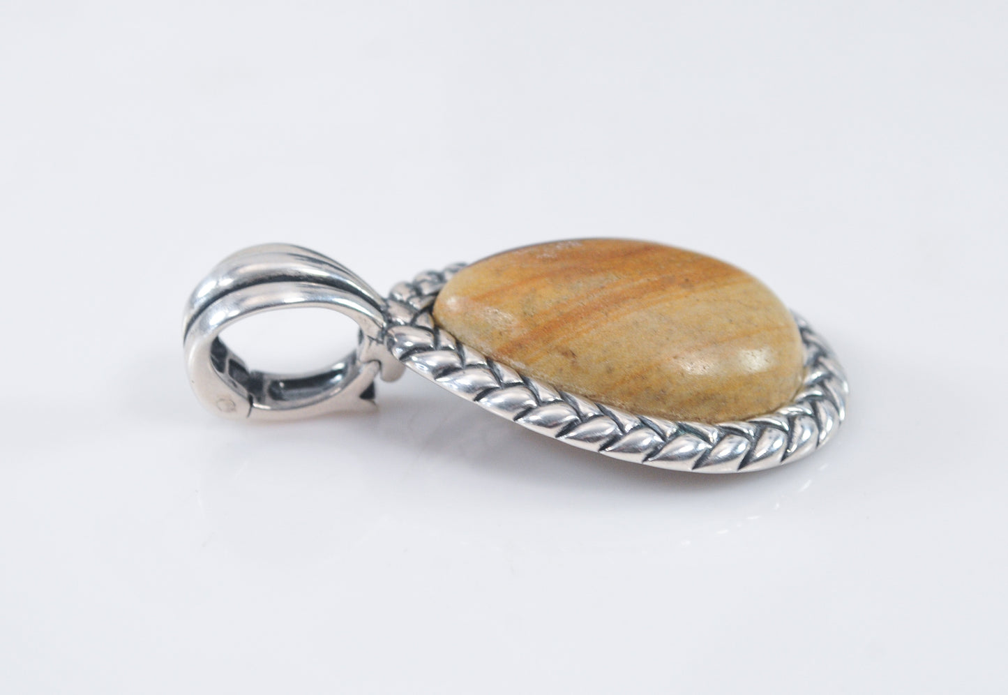 Carolyn Pollack Sterling Silver Jasper Enhancer Pendant