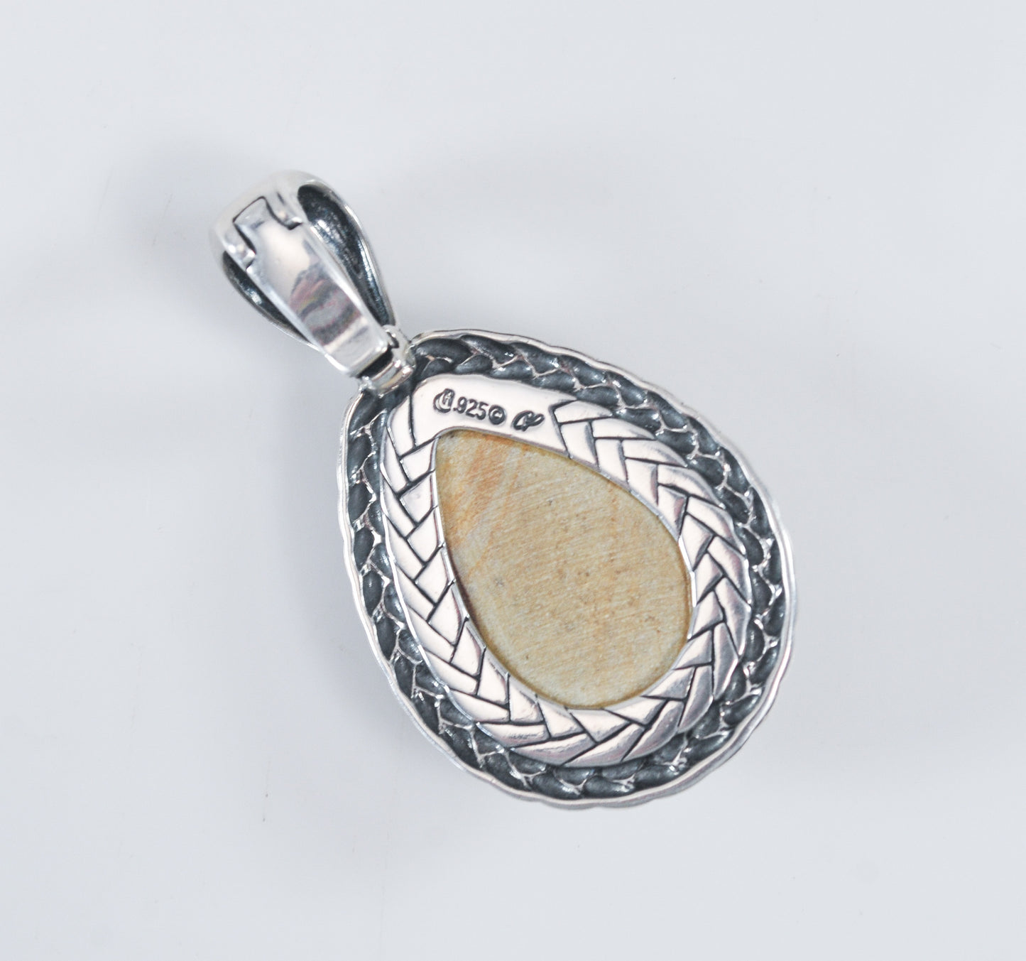 Carolyn Pollack Sterling Silver Jasper Enhancer Pendant