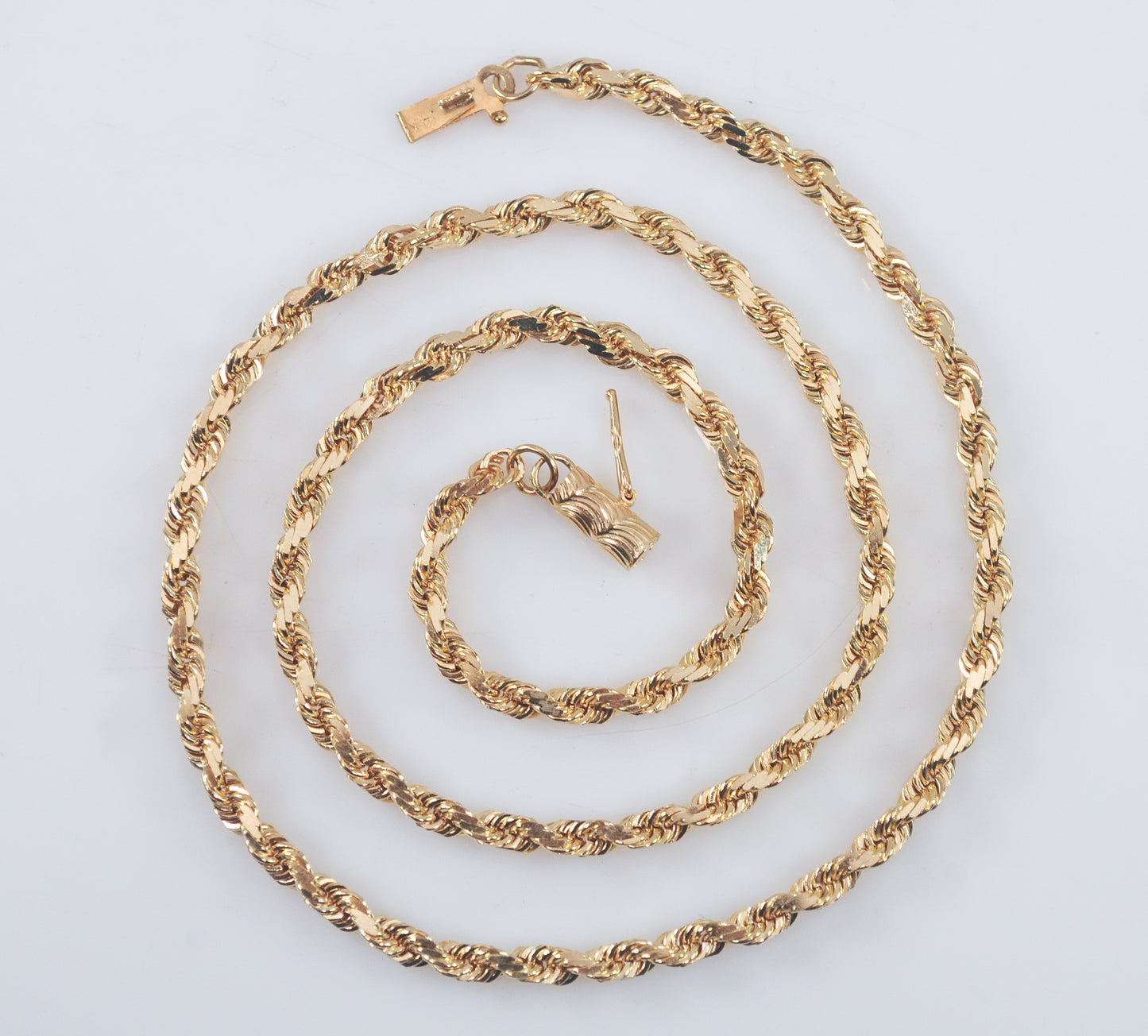 14K Gold Rope Chain Necklace