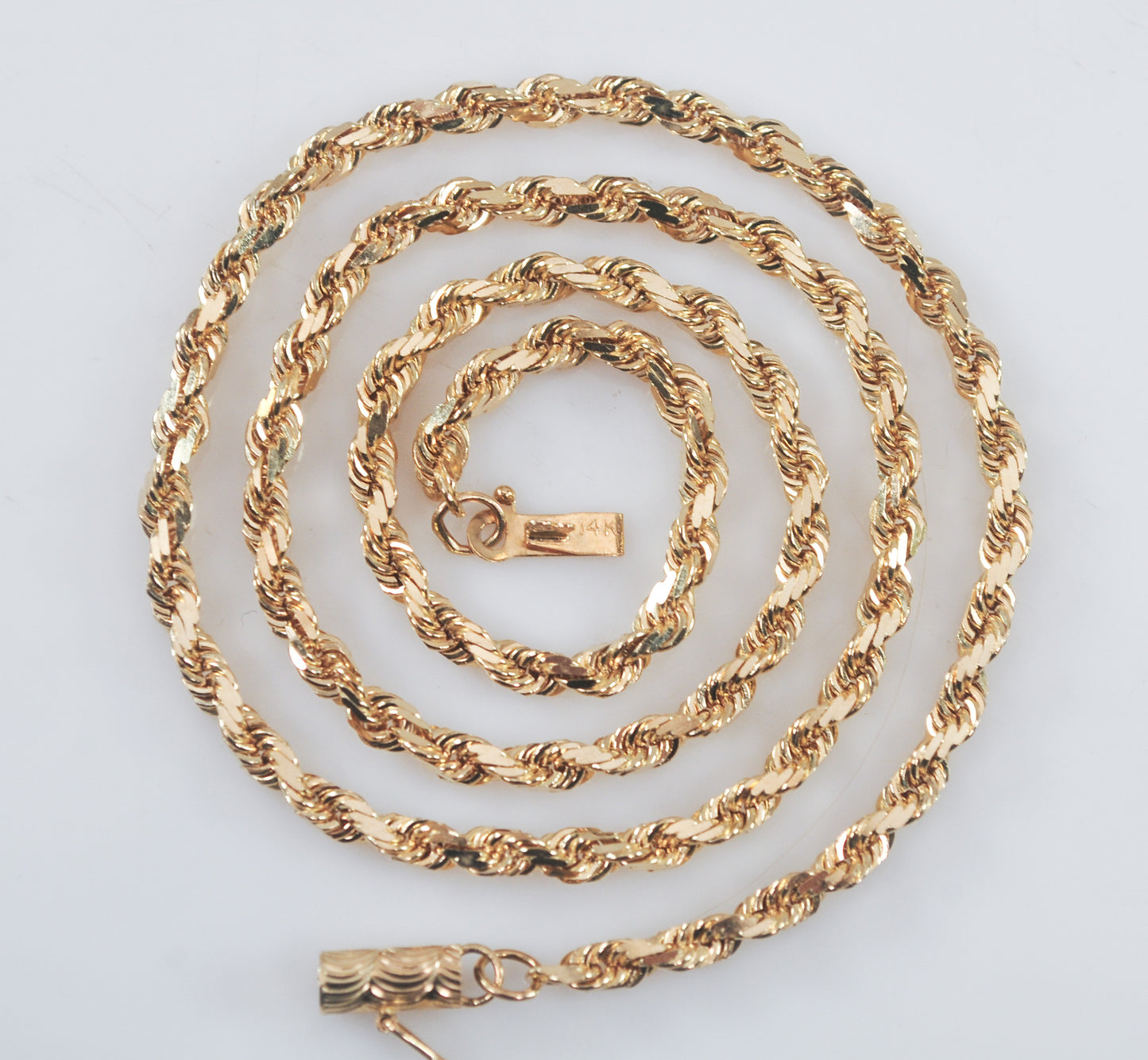 14K Gold Rope Chain Necklace