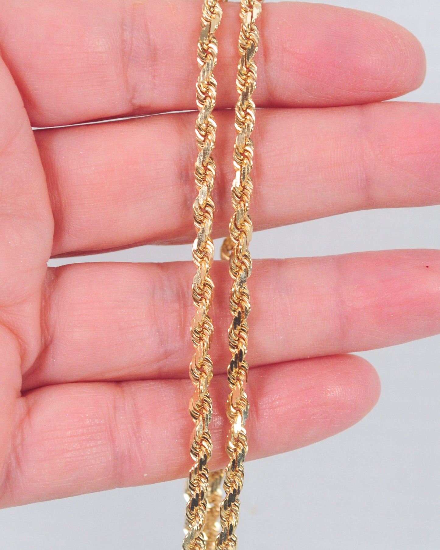 14K Gold Rope Chain Necklace