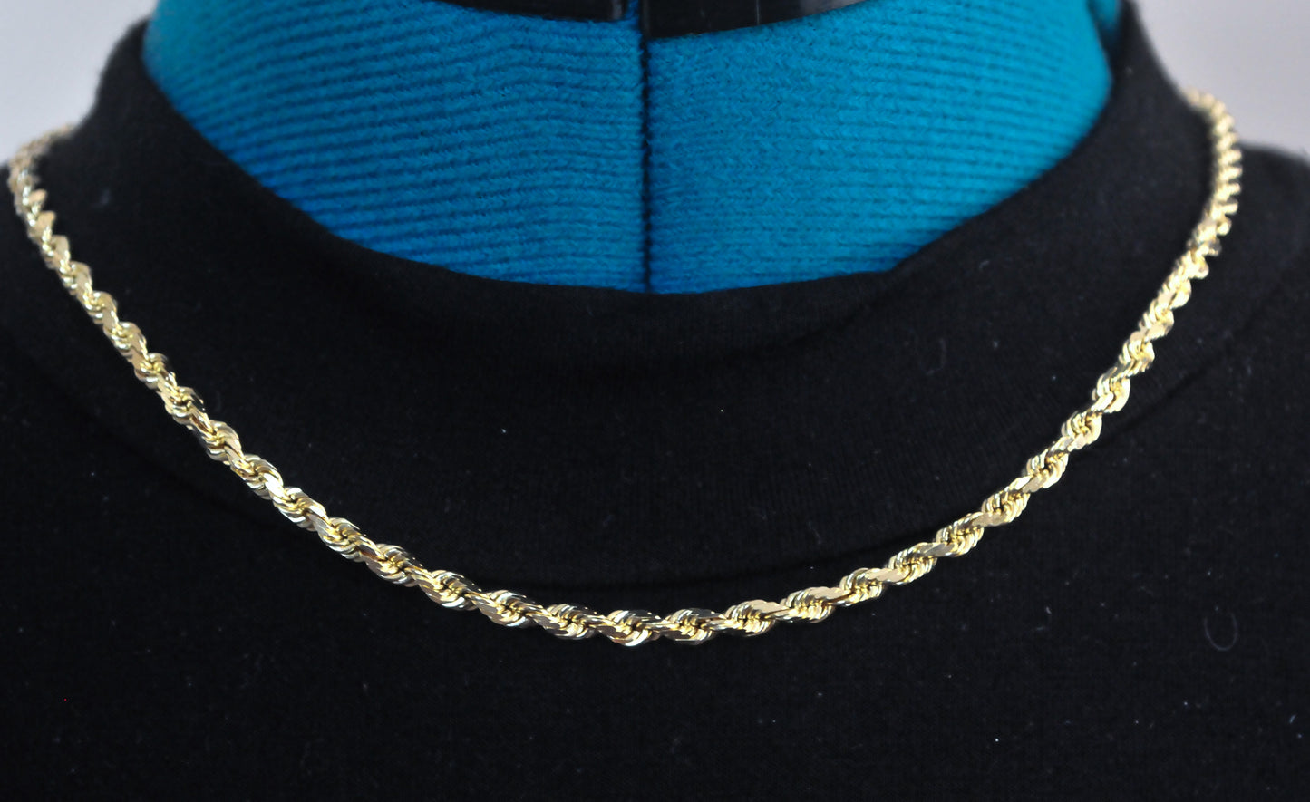 14K Gold Rope Chain Necklace