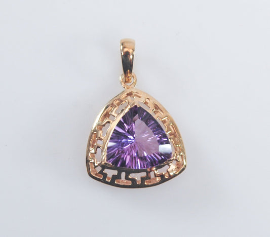 10K Gold Amethyst Pendant