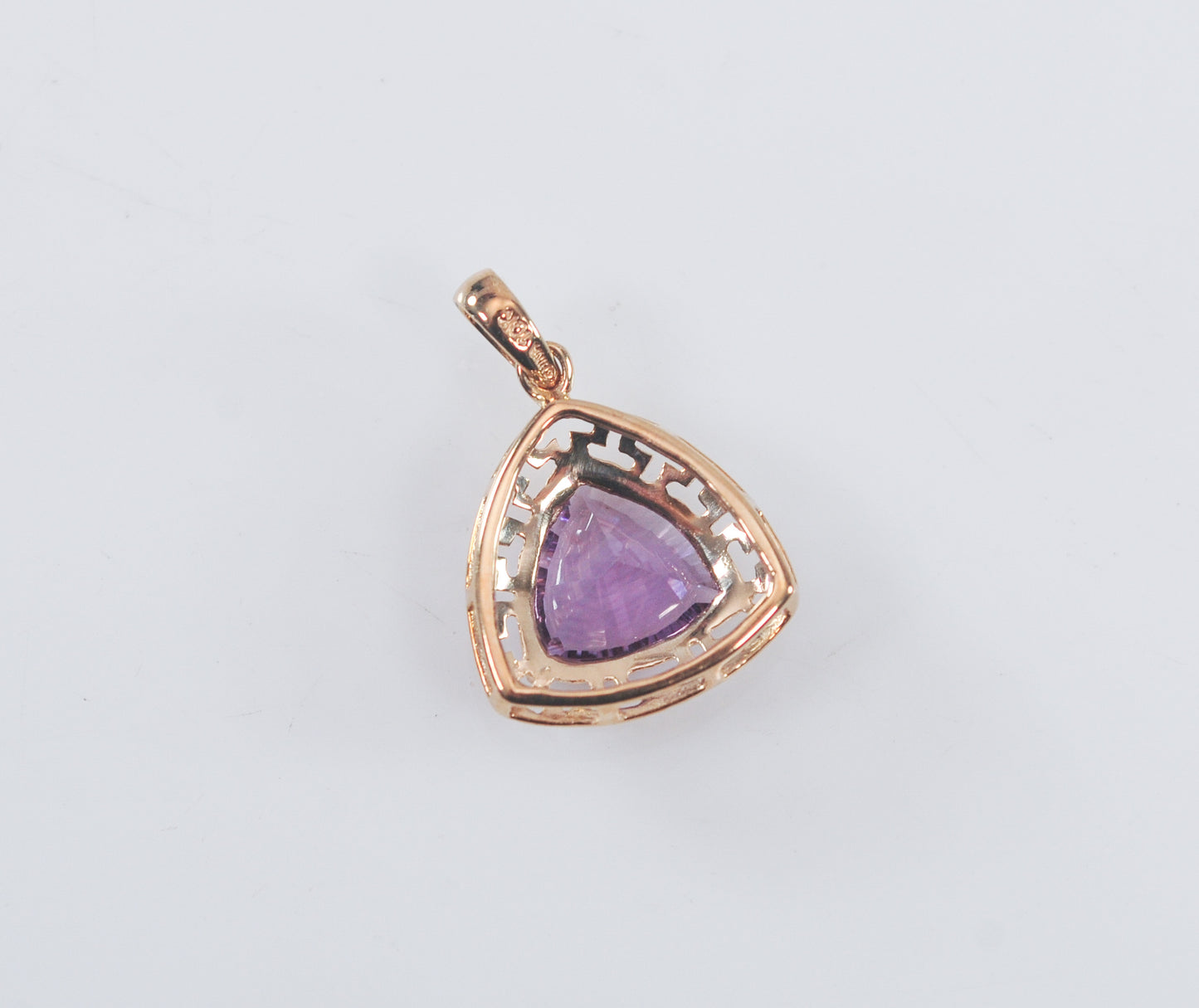 10K Gold Amethyst Pendant