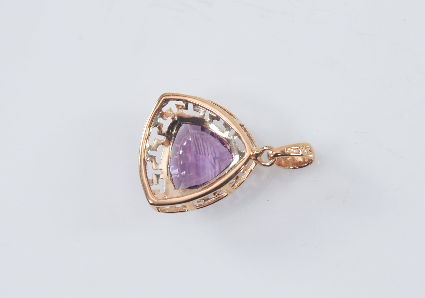 10K Gold Amethyst Pendant