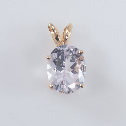 10K Gold Kunzite Pendant