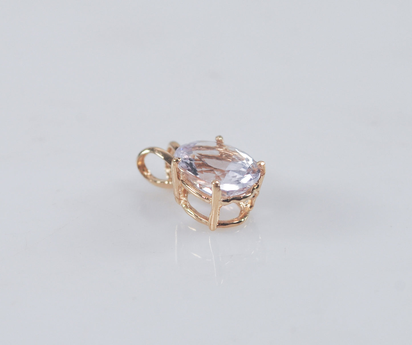 10K Gold Kunzite Pendant