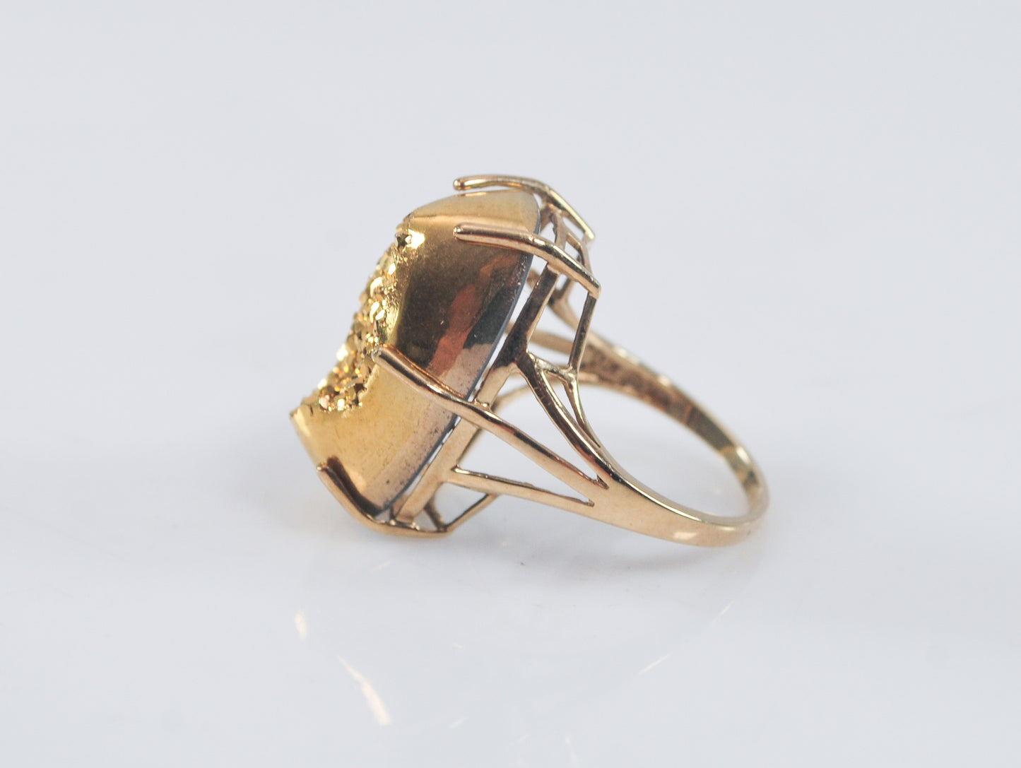 10K Gold Druzy Ring