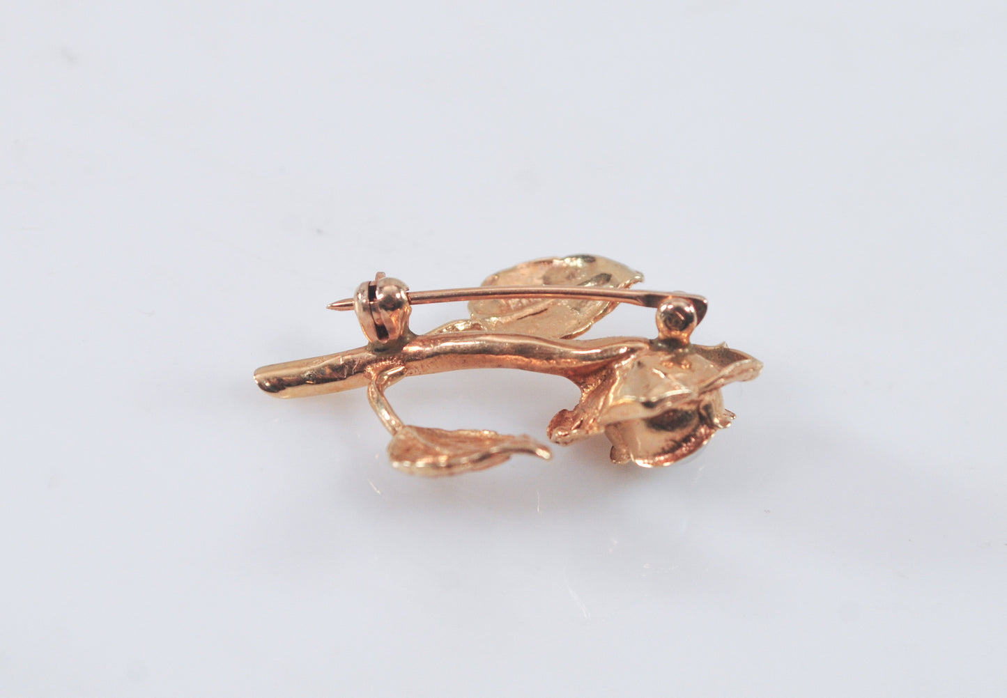 14K Gold Flower Brooch