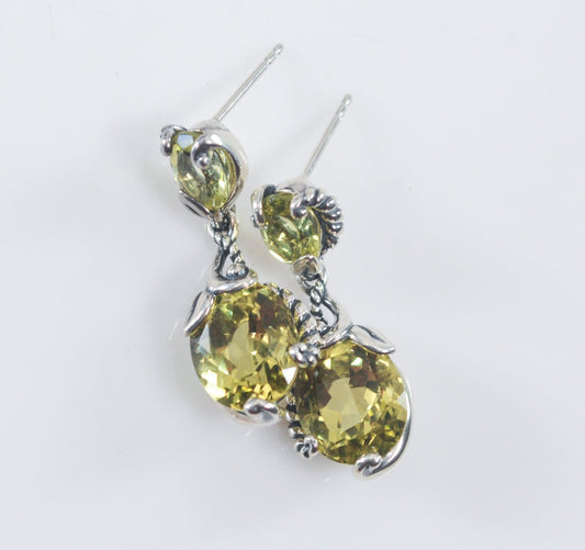 Carolyn Pollack Relios Sterling Silver Lemon Quartz Earrings