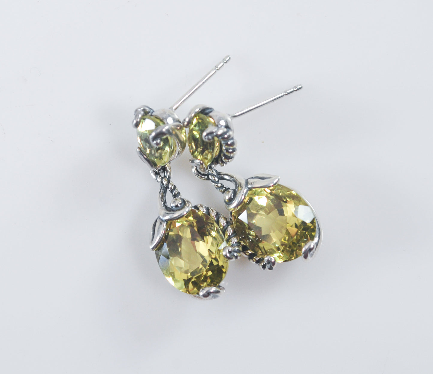 Carolyn Pollack Relios Sterling Silver Lemon Quartz Earrings